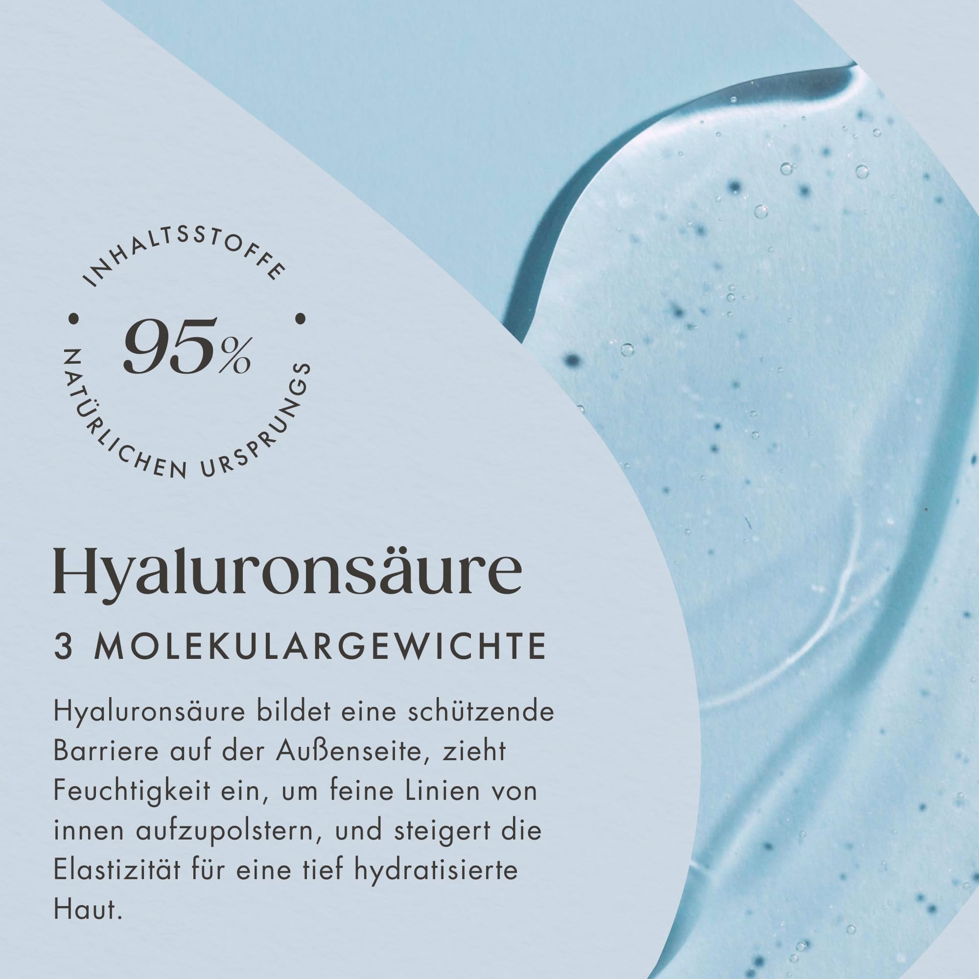 Satin Naturel Hyaluron Serum Hochdosiert 100ml – Bio Hyaluronsäure Serum Gesicht – Anti-Aging Feuchtigkeitsserum – Vegan – 24h Feuchtigkeit – Gesichtspflege für Frauen und Männer