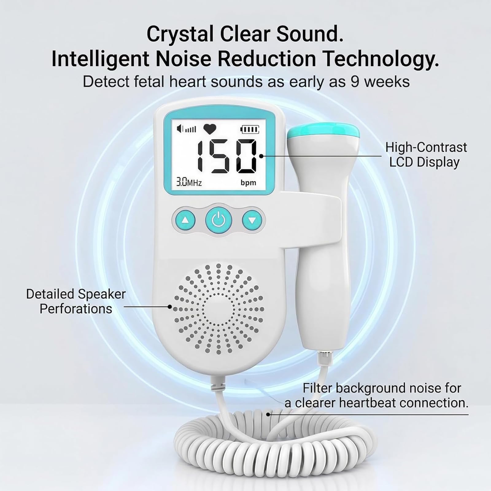 Gel for Doppler Monitor - Heartbeat Monitor Pregnancy - Baby Movement for Mother-to-be, Green Doppler Accessories for Home Use Only — view 6