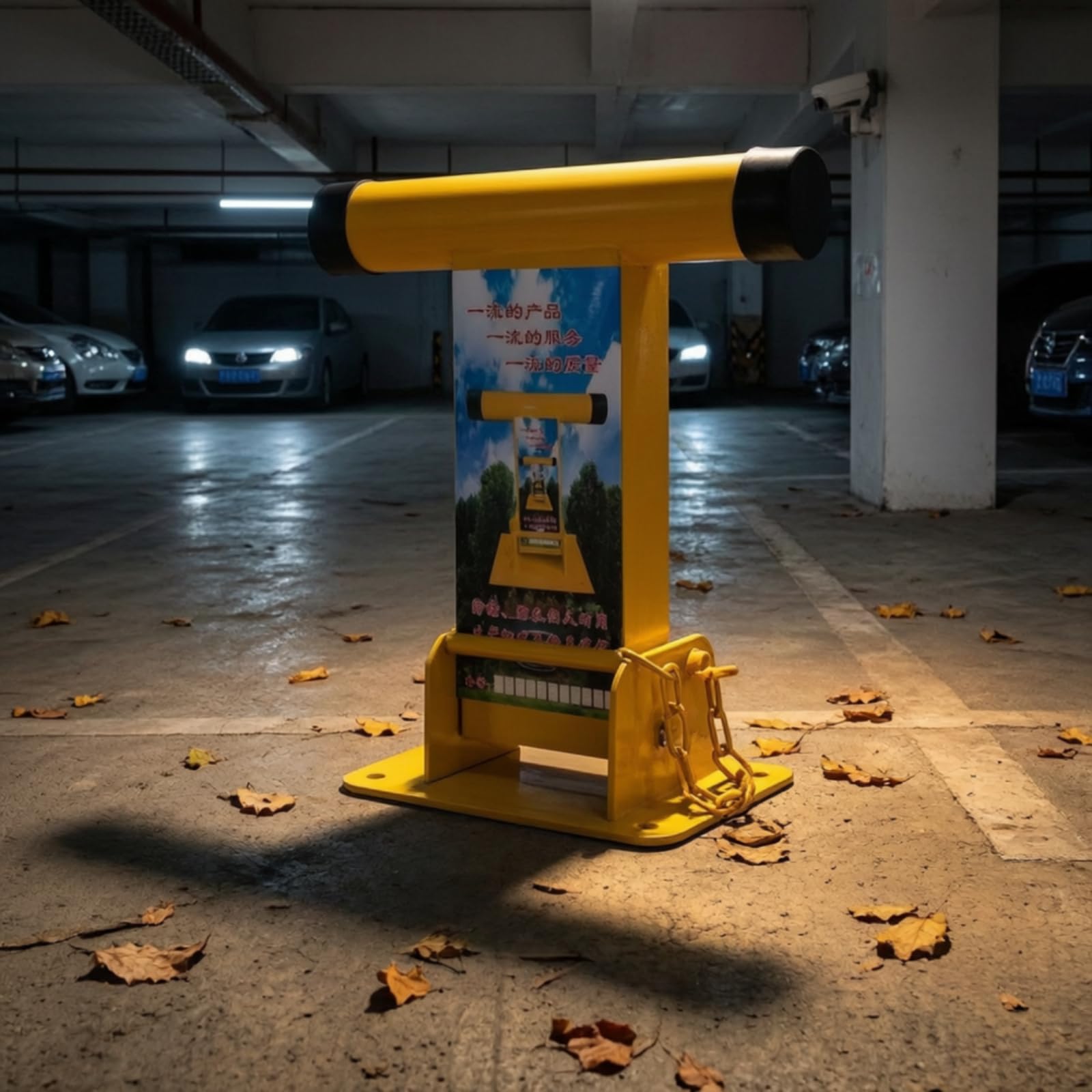 Dispositif Verrouillage pour Parking avec Serrure à Chaîne et Vis Fixation Incluses pour Installation Simple et Rapi