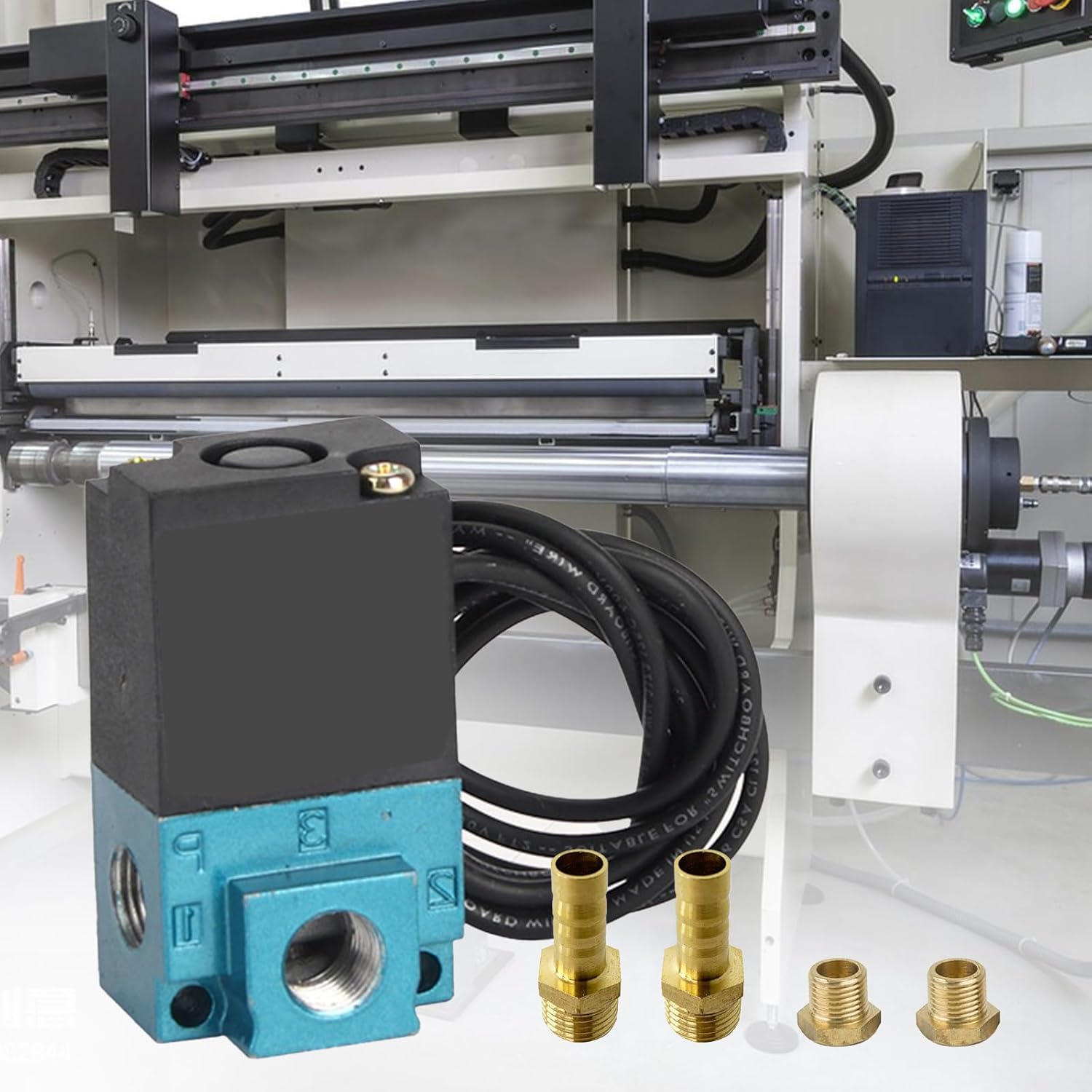 3-Port Mac Solenoid Valve, DC 12V Electronic Boost Control Solenoid with Brass Fittings - 5.4W, 35A