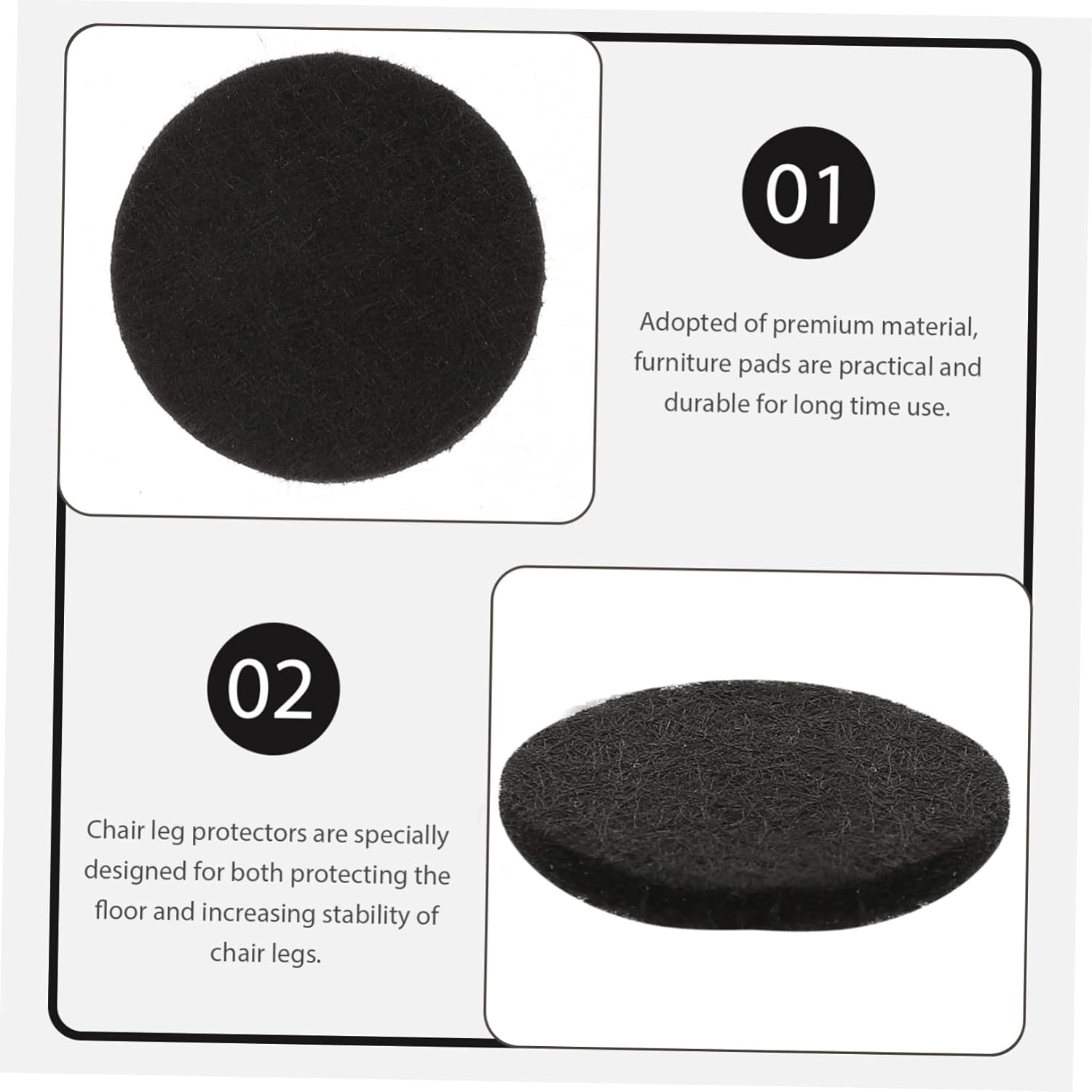 Gadpiparty 400pcs Non-Slip Furniture Pads for Hardwood Floors Chair Leg Protectors Speaker Isolation Pads Adhesive Backing