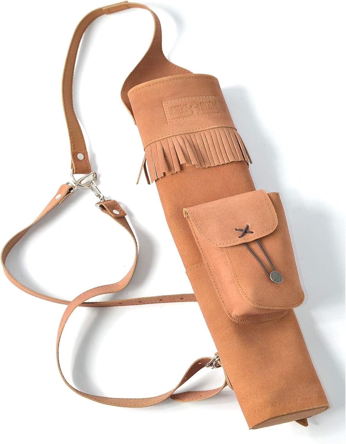 Handmade Genuine Leather Arrow Quiver Holder | Fast Draw Back Quiver Archery | Lightweight & Adjustable with Storage Pocket | Durable & Comfortable Fit