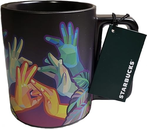 Starbucks American Sign Language ASL - Taza de café de 12 onzas