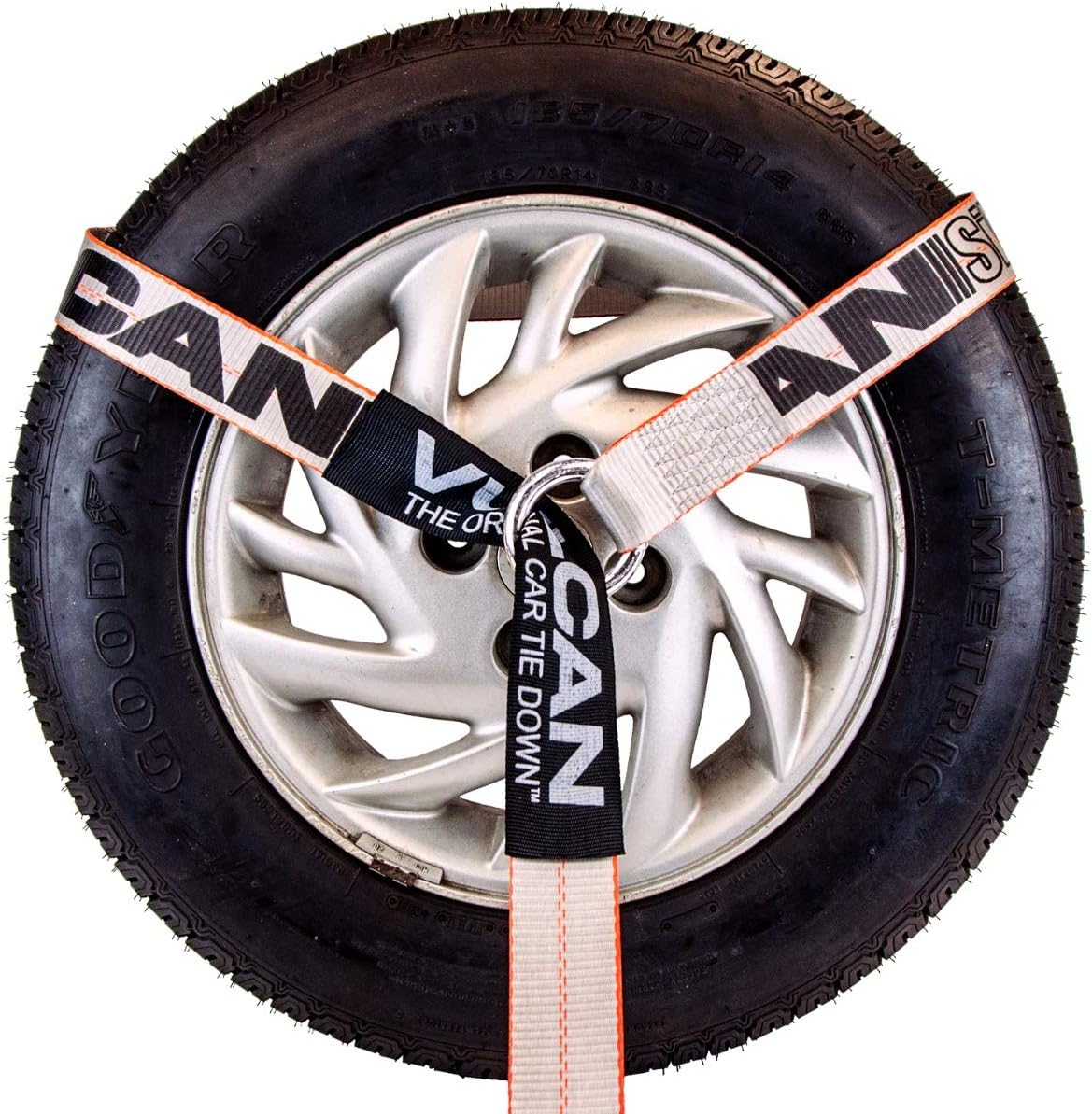 Tесh Dеаlѕ 🔥 VULCAN Car Tie Down with Snap Hooks - Lasso Style - 2 Inch x 96 Inch, 4 Pack - Silver Series - 3,300 Pound Safe Working Load