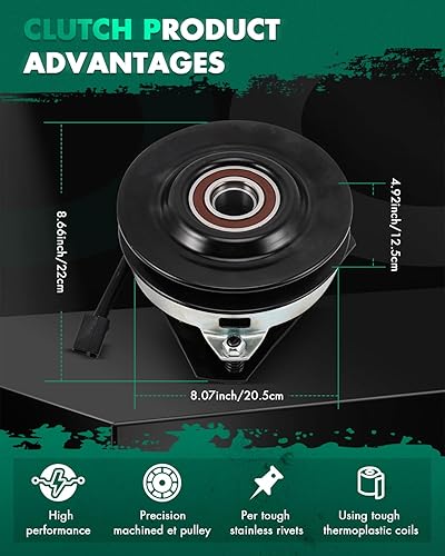 Vista 806 de SCITOO Embrague eléctrico de toma de fuerza AM119683 Compatible para Warner: 5217-35, 5217-6, 5217-7, 5217-9; para John Deere: 5217-7, AM119683