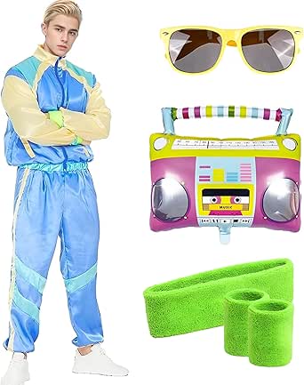 80s Track Suit For Men Women 90s Retro Windbreaker Suit 80s 90s Outfit - View #5