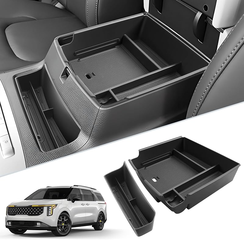 Organizador de console central e bandeja dianteira SKTU para Kia Carnival 2025 a 2027 – Conjunto com 2