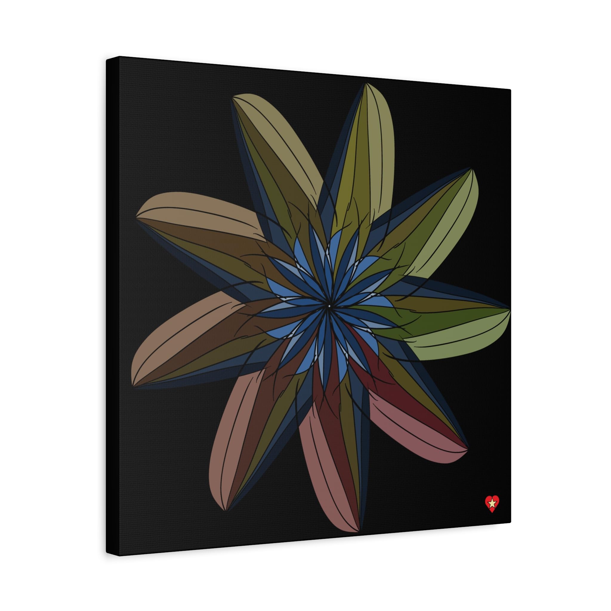 Geometric Flower Canvas Art Modern Wall Decor Home Office Gifts Art Lovers Unique Artwork '1.legendary.journey' Mitzisniftis