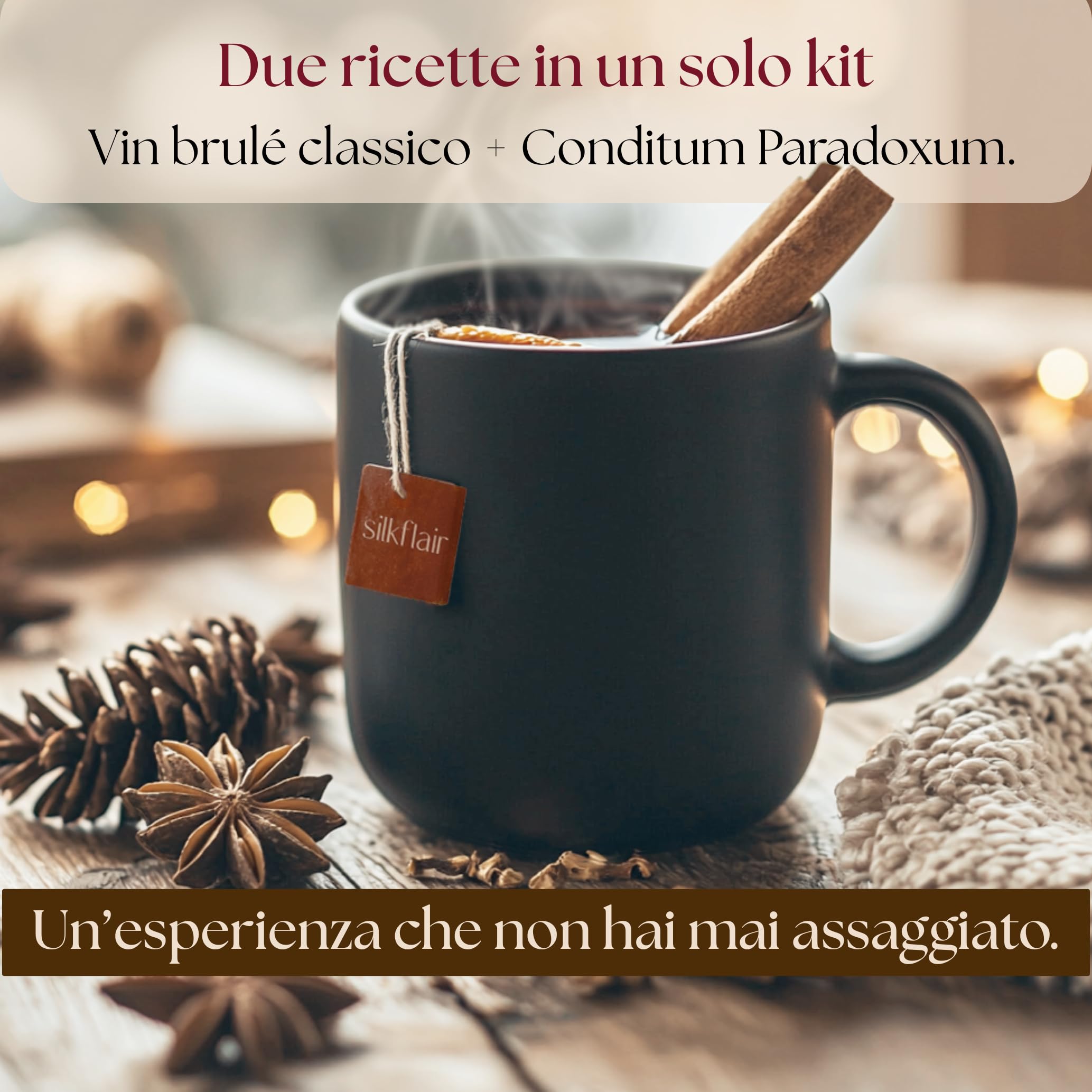Kit vin brulè deluxe – Mix spezie per vin brulè e vino caldo – 3 miscele premium – Idea regalo Natale – Made in Italy