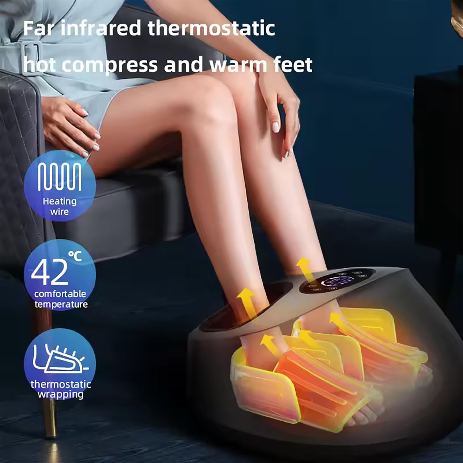 Massaggiatore Plantare, Massaggiatore Plantare Riscaldato con Telecomando E 5 modalità di Massaggio per Rilassarsi, Alleviare Il Dolore Ai Piedi, Fascite Plantare