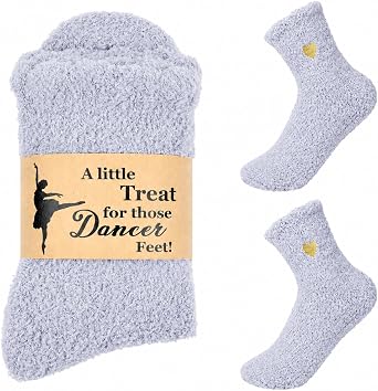 Dance Gifts for Dancers, Ultra Soft Fuzzy Dance Socks for Women Dancer Party Favor