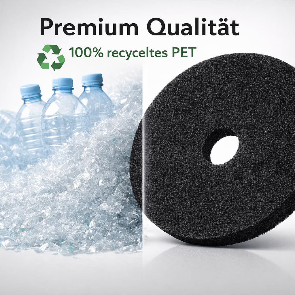 UNITEX WORKSAFE Superpad nero Ø 432 mm (17″) – tampone per stripping per macchine monolastre, altamente aggressivo, lavabile, 100% poliestere riciclato (PET) – 5 pezzi