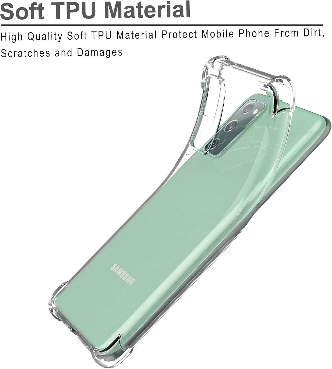 Arae Samsung Galaxy S20 FE 5G Case, Premium Soft TPU, Scratch-Resistant, Crystal Clear, 6.5-Inch