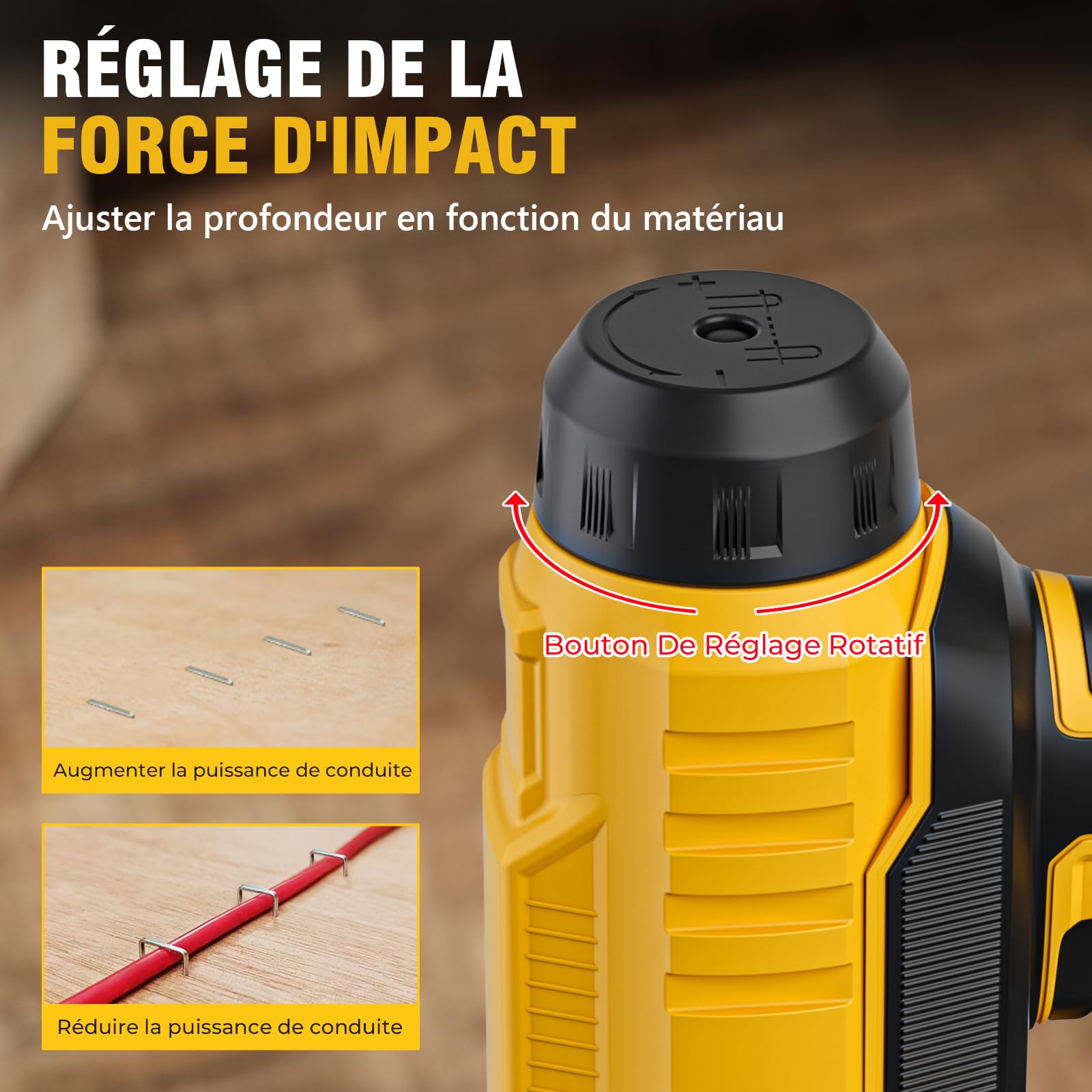 Alloyman MAX Cloueuse Agrafeuse Electrique Sans Fil 20V, Cloueur Électrique 2 en 1 18GA, avec 1000 clous et 500 Agrafes Inclus, pour Bricolage et Menuiserie