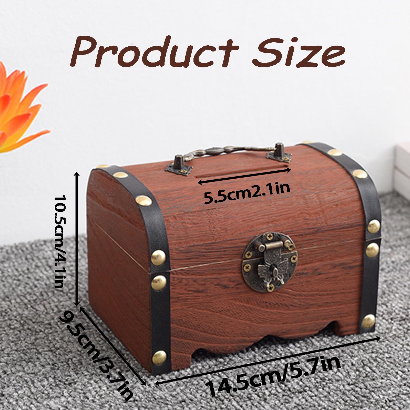 Scrigno Del Tesoro In Legno Vintage - Con Lucchetto Per Conservazione