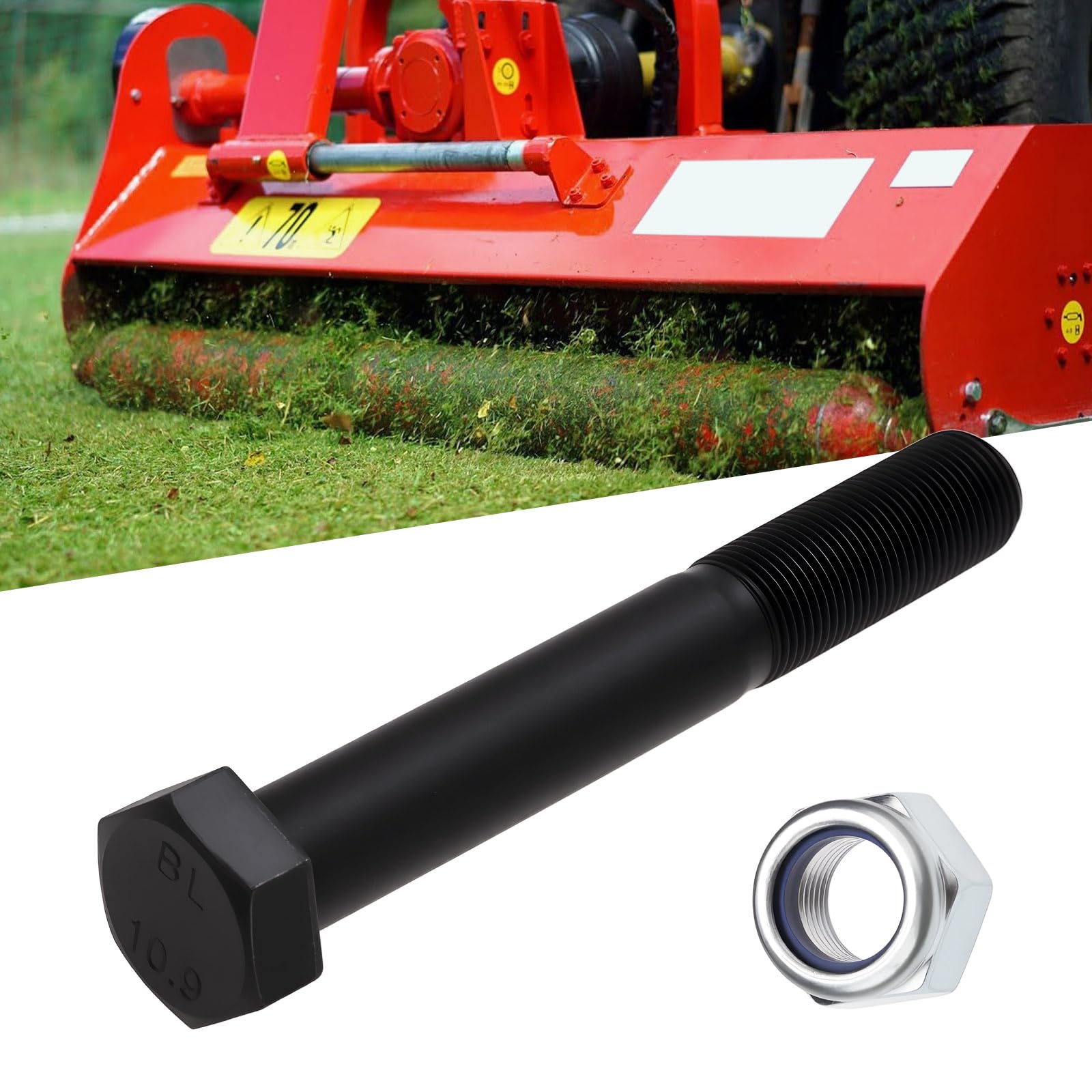 OTOTEC 2X Mulcher Hexagon Bolt M18x1.5 with Nut Compatible with Dragone Mulcher - Image 2