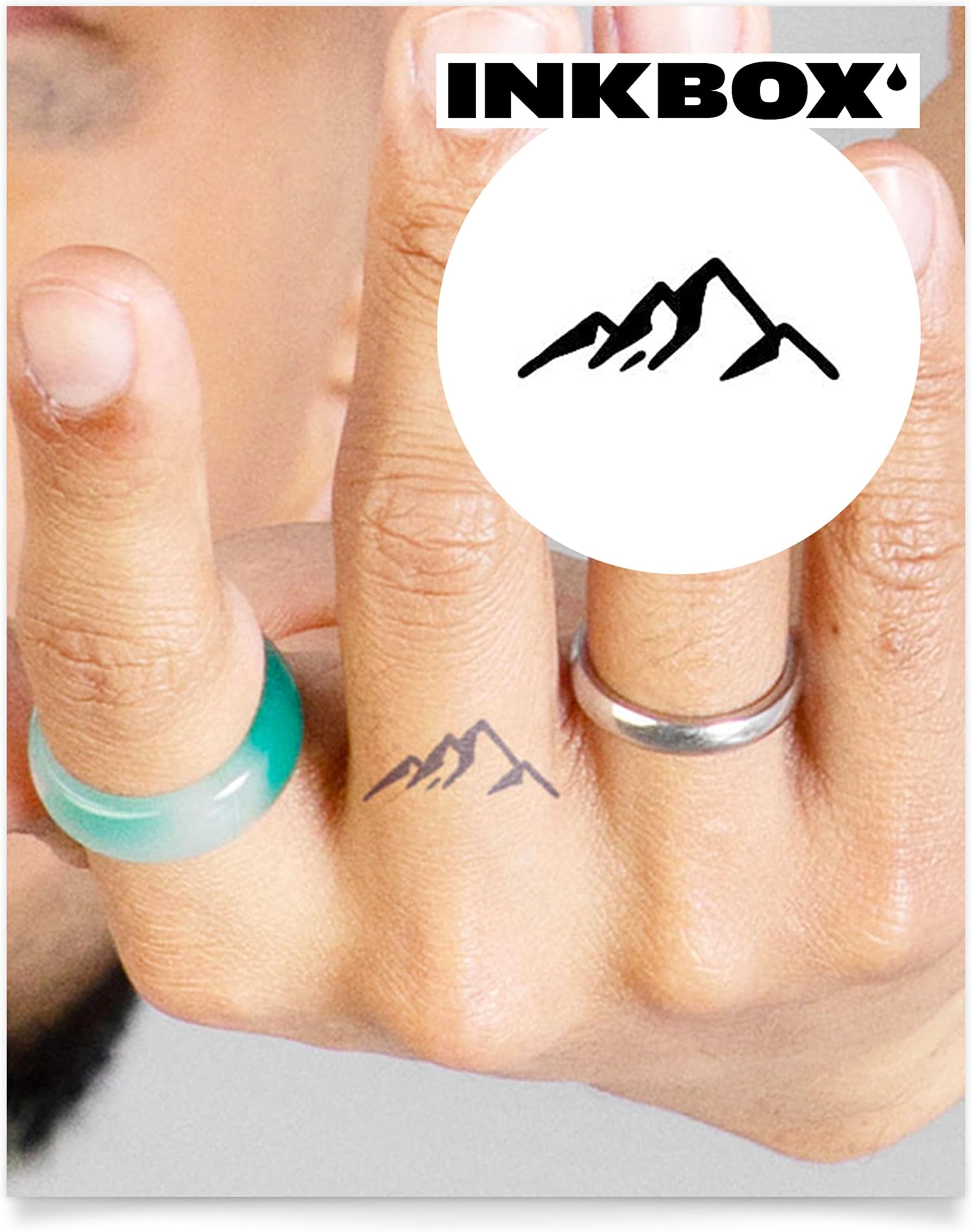 Inkbox Temporary Tattoos, Semi-Permanent Tattoo, One Premium Easy Long Lasting, Water-Resistant Temp Tattoo with For Now Ink - Lasts 1-2 Weeks, Damavand, 1 x 1 in