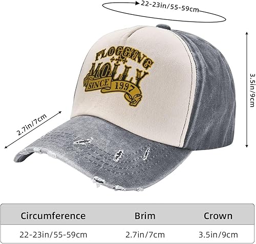 Miniatura 2 de Mans - Gorra de béisbol para mujer, estilo vintage, lavada, desgastada, para festival de música