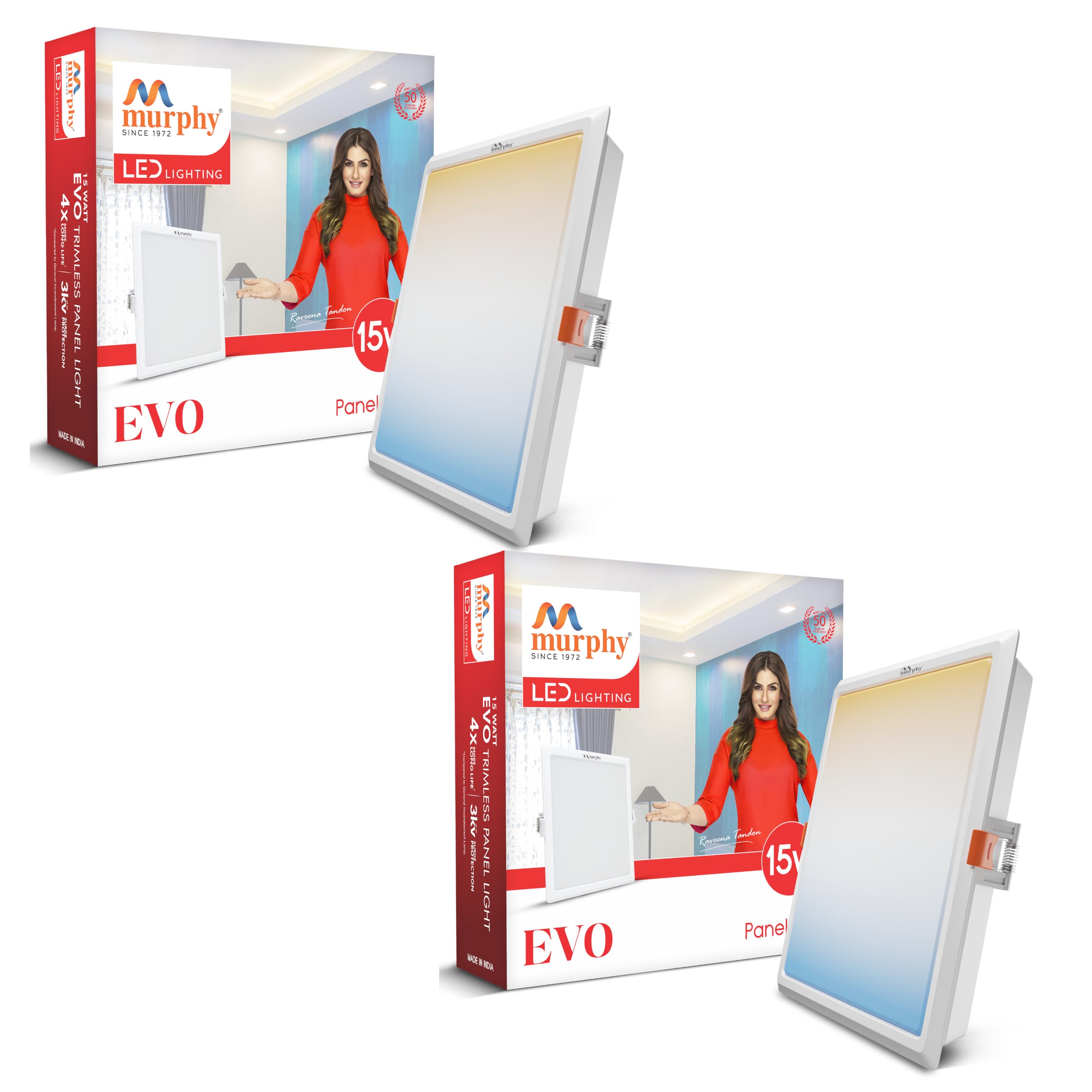 Murphy EVO LED Recessed Panel Light - 3 Color Switchable -6 Murphy EVO LED Recessed Panel Light - 3 Color Switchable -6