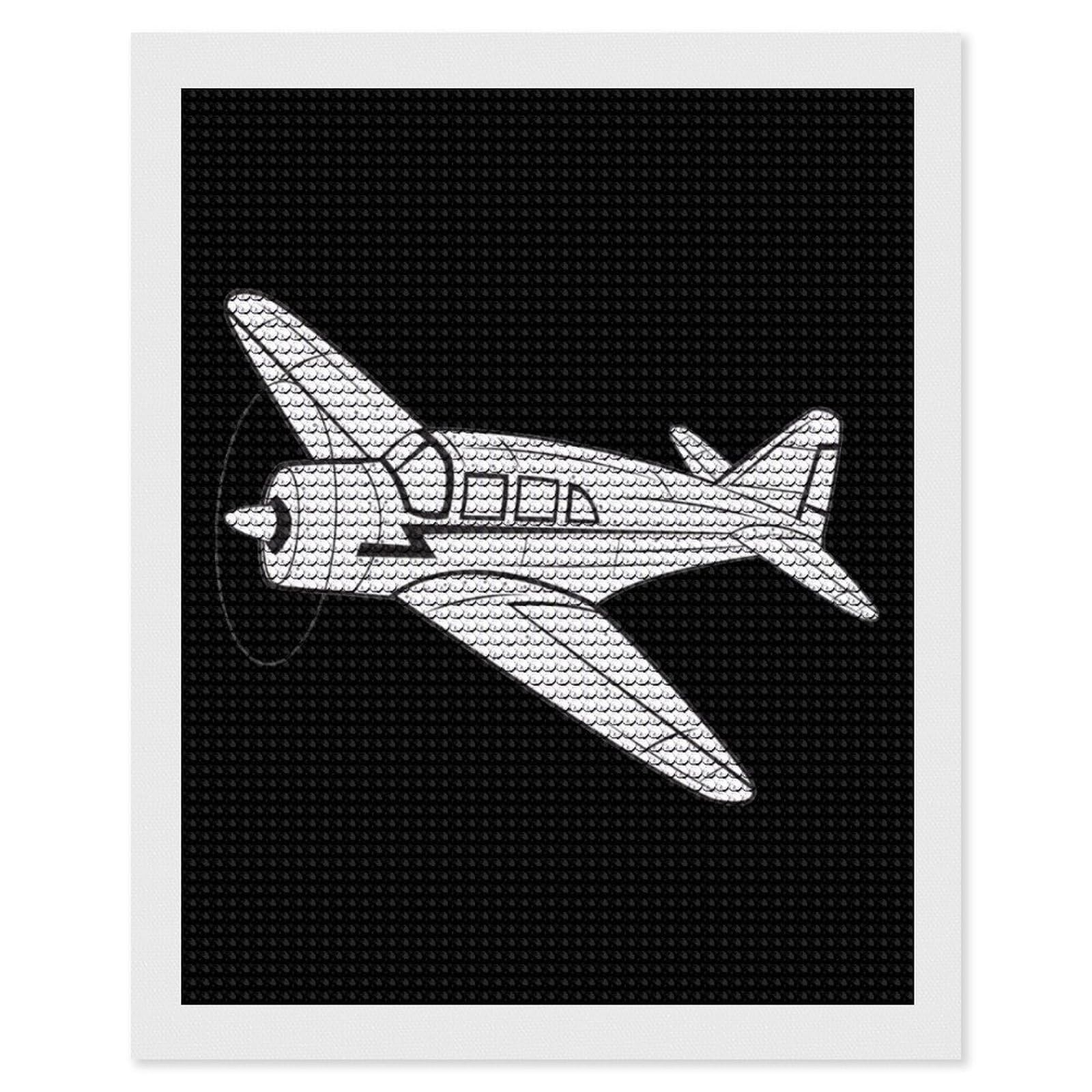 Nclqvjxzkhw Style Airplane Diamond Art Painting For Adult Round Diamonds Pictures Arts Crafts Home Wall Decor 16"X20"