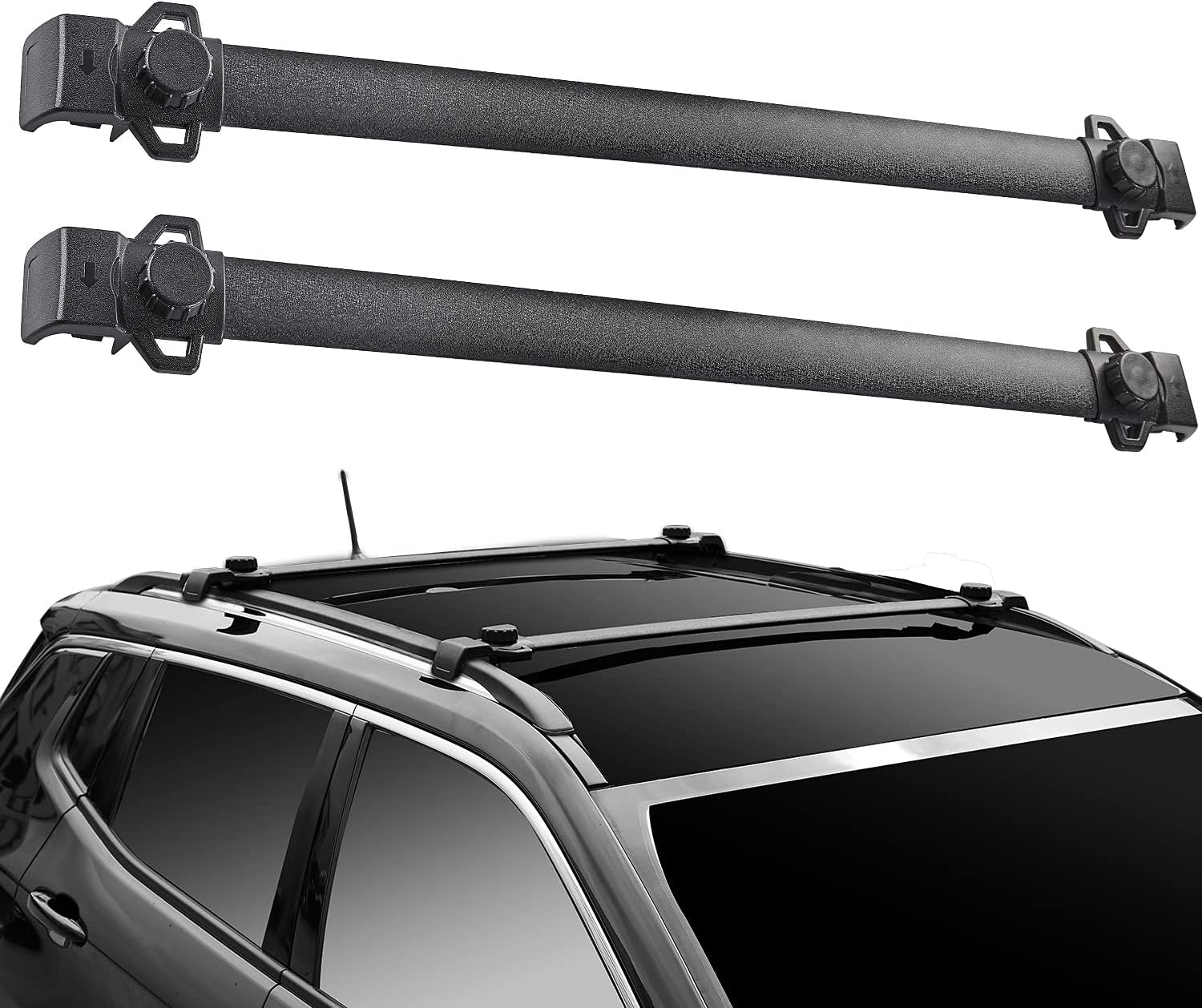 SUZCORene-Gade Roof Rack Cross Bars for 2015-2020, Aluminum Cross Bar Clamp for Luggage Rack Basket Cargo Carrier Rooftop