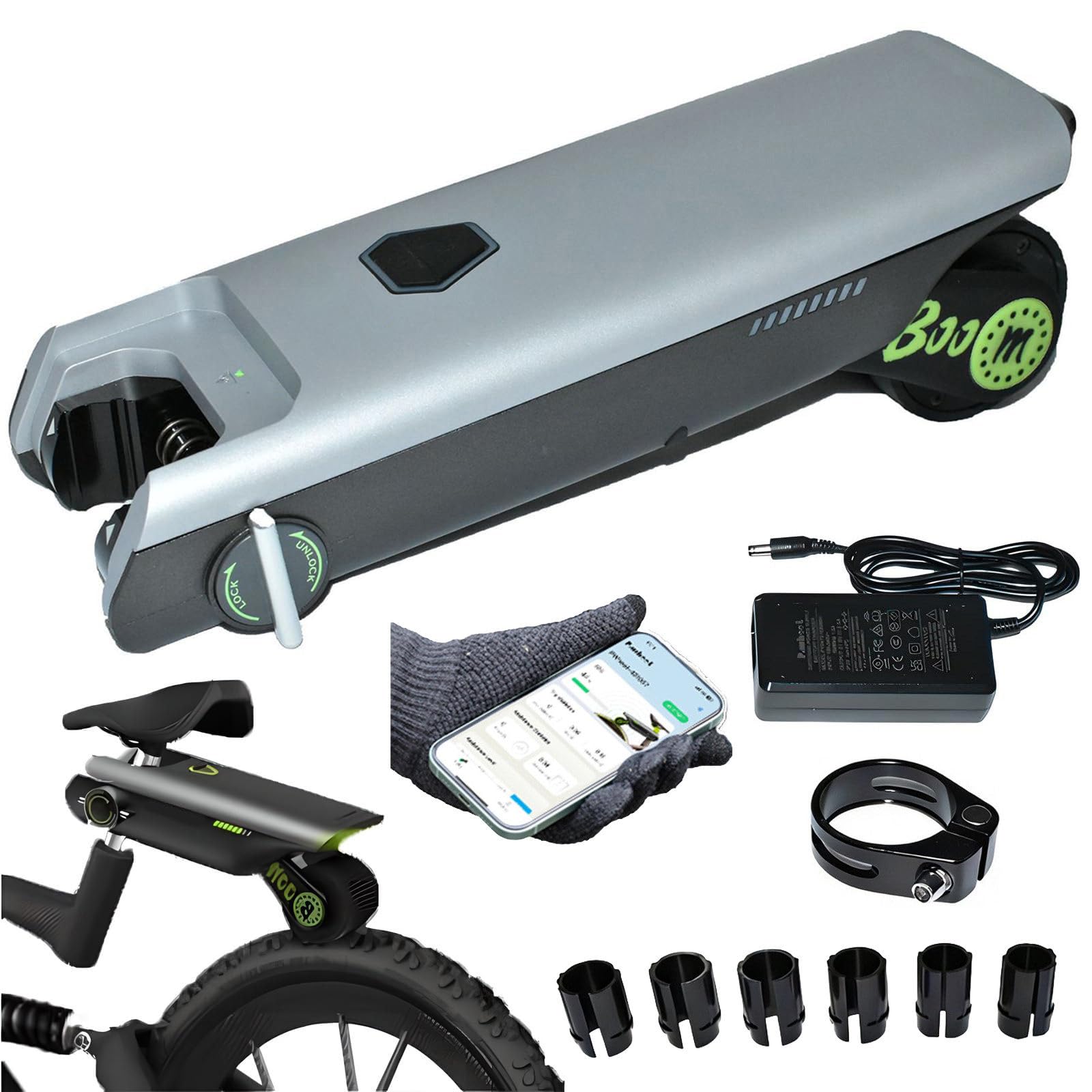 YMLUKzun Bicycle Booster(APP Control) - 50Km Battery Life B