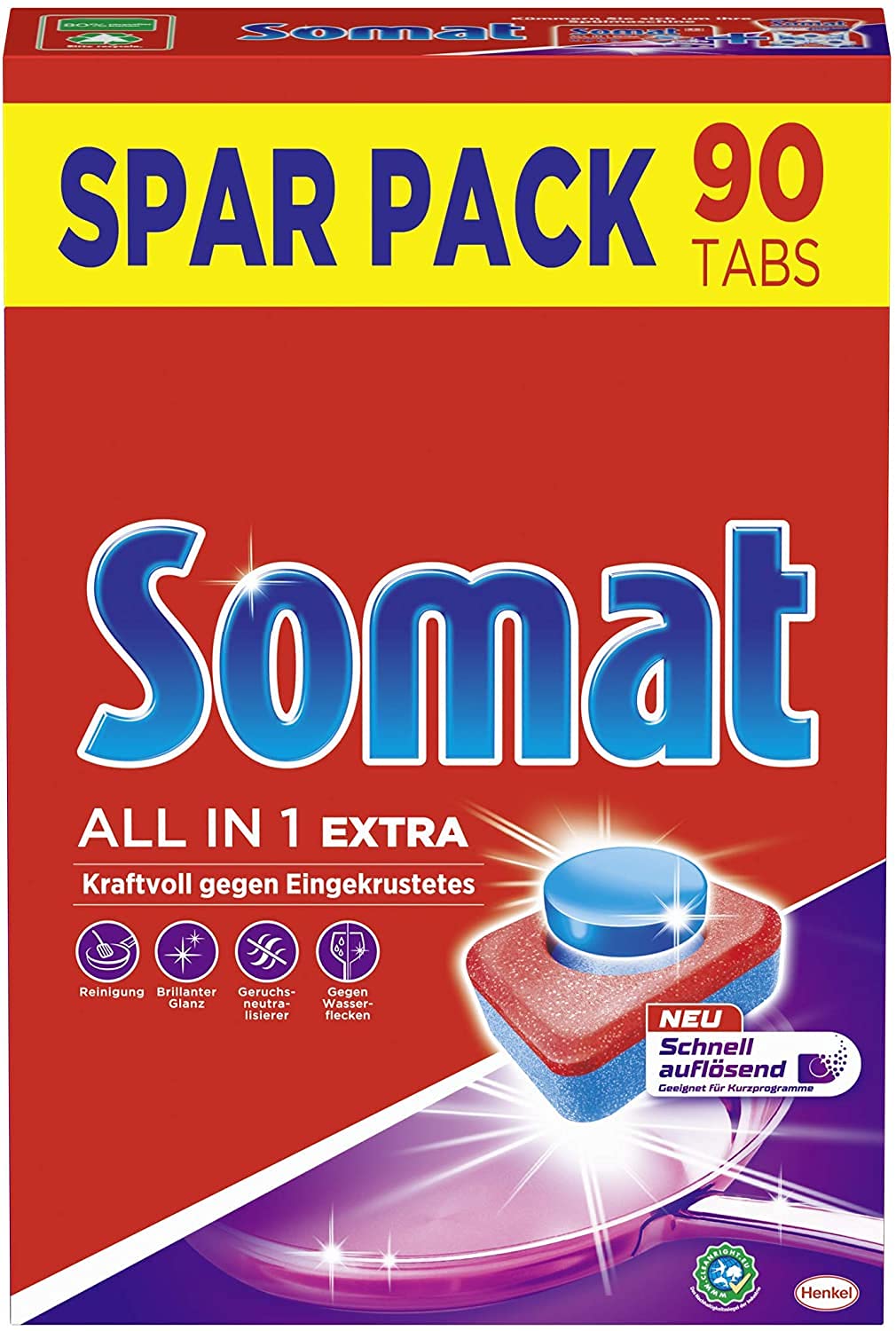 Spülmaschinen-Tabs Somat 10 Henkel (PACK=90 STÜCK)