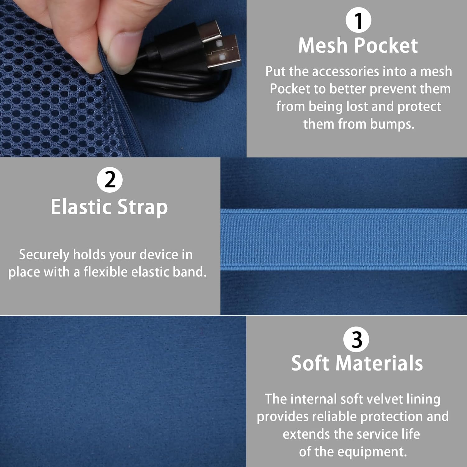 for Bose New SoundLink Micro 2nd Gen Portable Bluetooth Speaker Hard Protective Case, Portable Travel Case with Carabiner (Twilight Blue) - co2CREA - Image 5