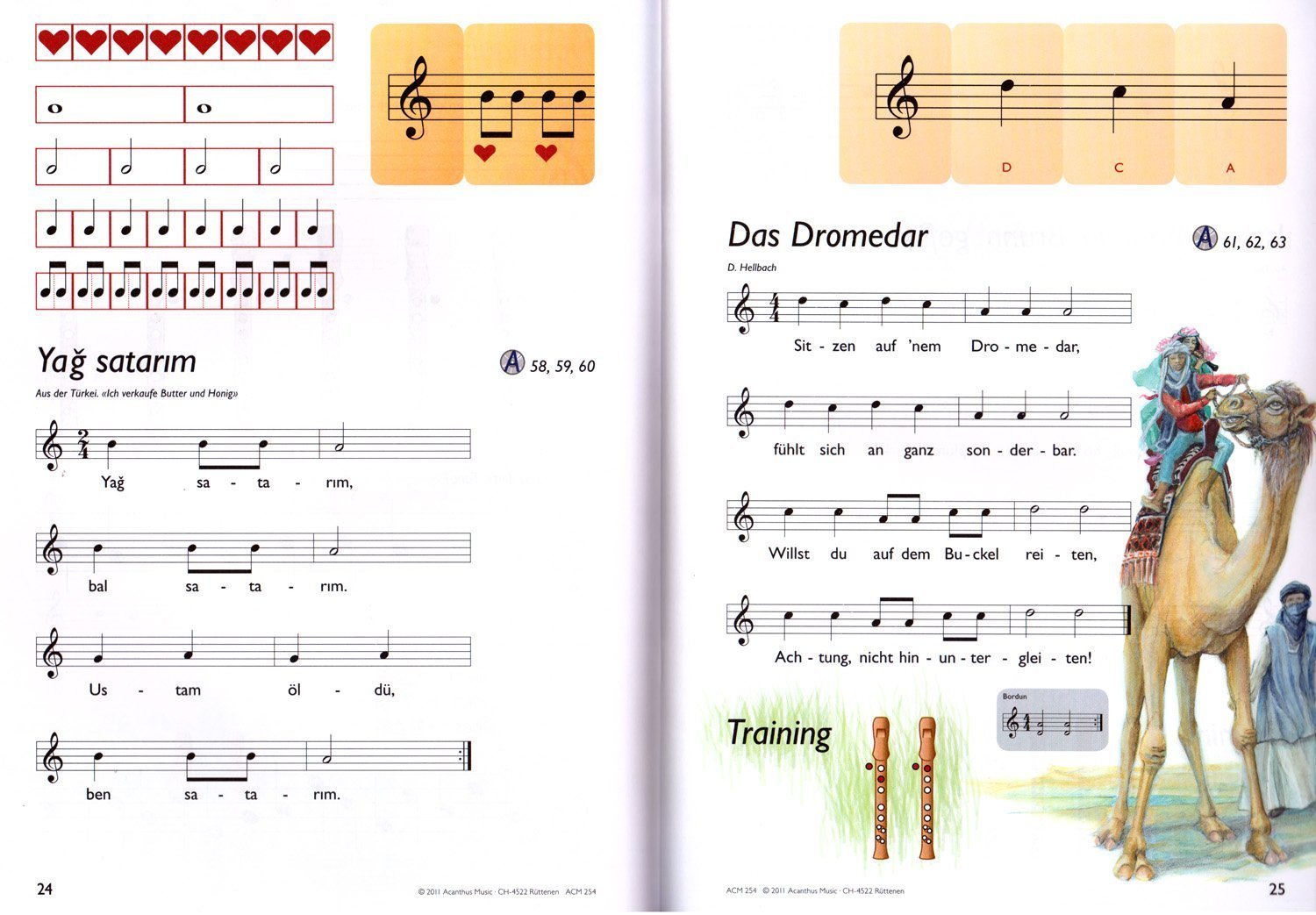 BLOCKFLÖTENBOX Band 1 mit 2 CDs und Klavierbegleitung - Sopranblockflötenlehrgang für Kinder von Daniel Hellbach - Überarbeitete und verbesserte Neuauflage - 2 X herzförmiger Notenklammer