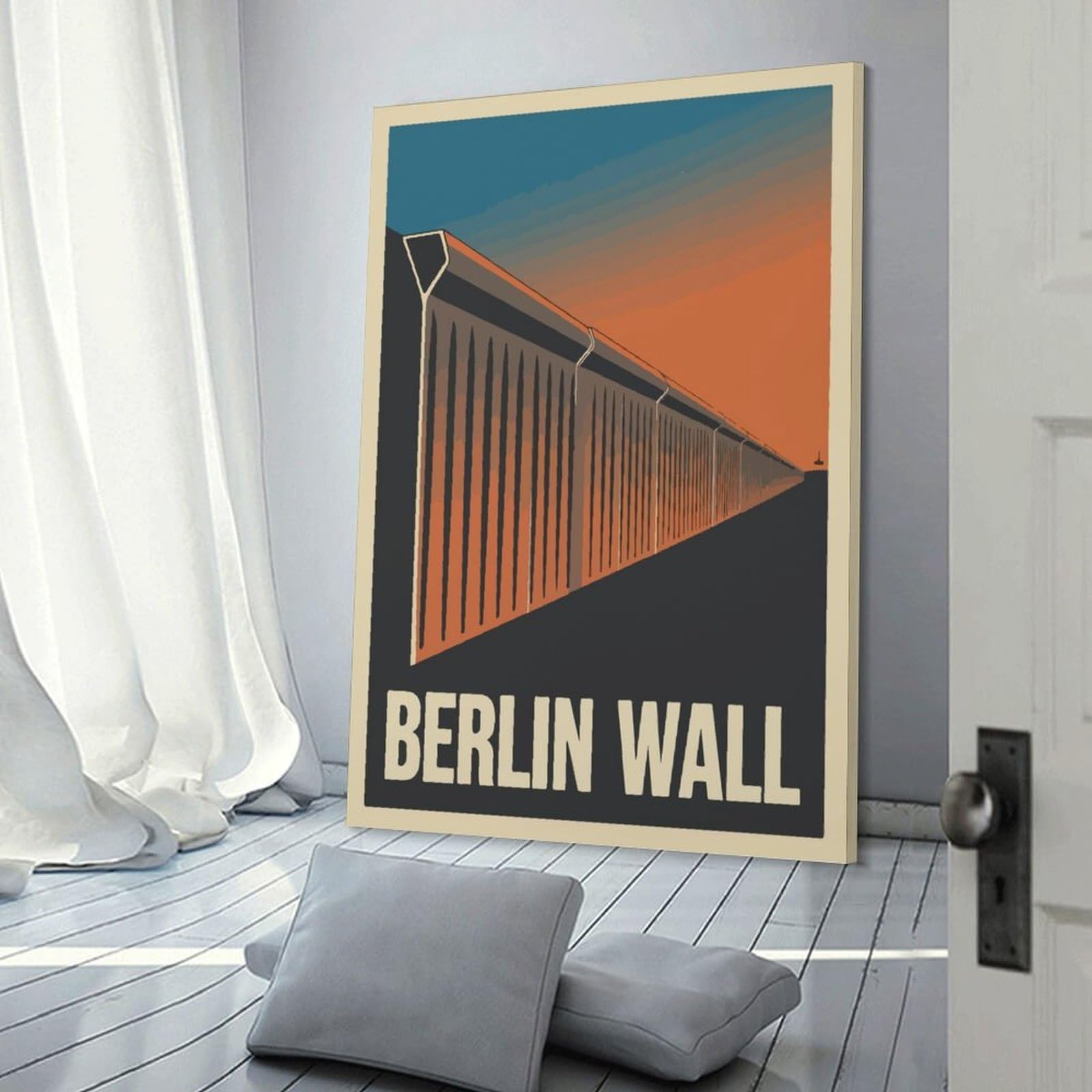 Junmoney Berlin Wall Decorative Canvas Print 24x36inch(60x90cm), for Home, Office, Studio Or Guest Room, Versatile Wall Decor for Many Rooms