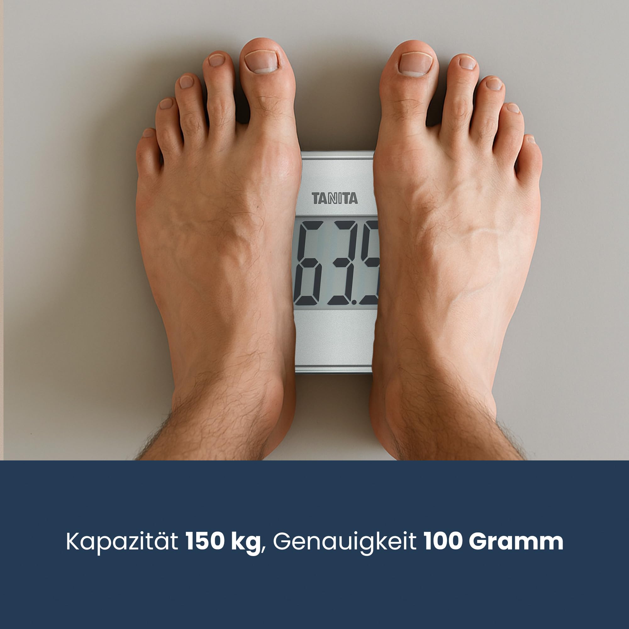 TANITA HD-386 Kleinste digitale Personenwaage der Welt, ideal für Reisen, Perlmuttweiß