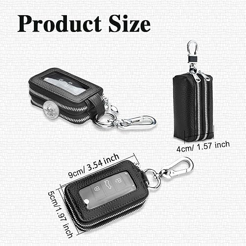 Miniatura 2 de Funda para llaves de automóvil, bolsa de llavero de cuero auténtico, funda para llavero de automóvil, funda protectora para llaves de automóvil,