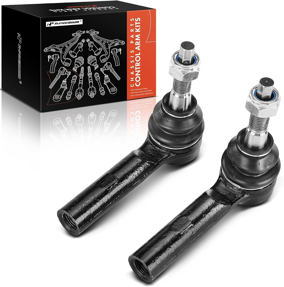 Front Outer Tie Rod End, Compatible with Dodge, Chrysler | for Dodge Charger 2011-2023, Challenger 2011-2023 & Chrysler 300 2011-2023, Pack of 2, Restore Precise Steering Response