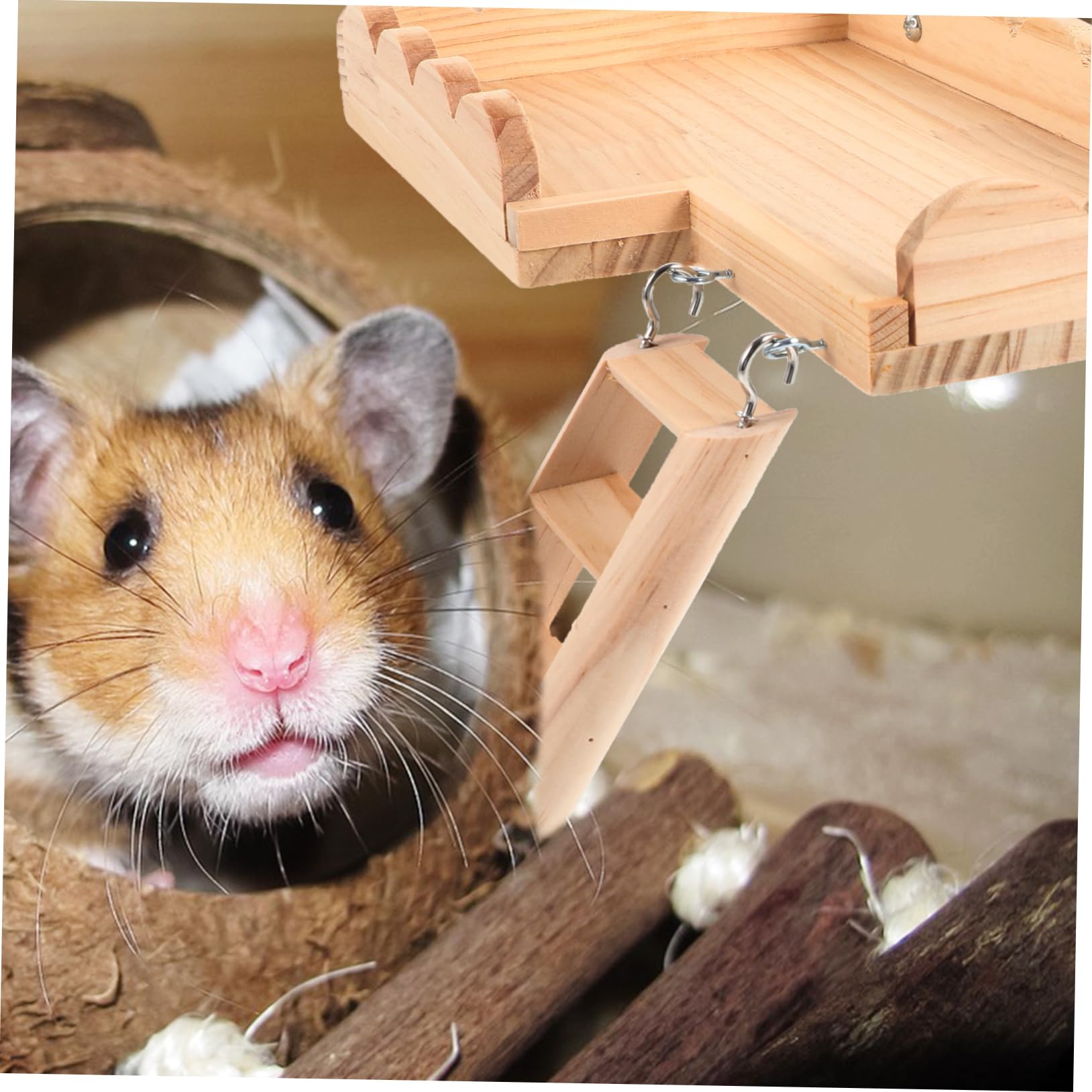 TOYANDONA Plattformspielzeug für Hamsterkäfige Kletterleiter für Kleintiere Zubehör für Kleintierkäfige Geeignet für Hamster Rennmäuse und Andere Kleintiere Beißsichere Plattform