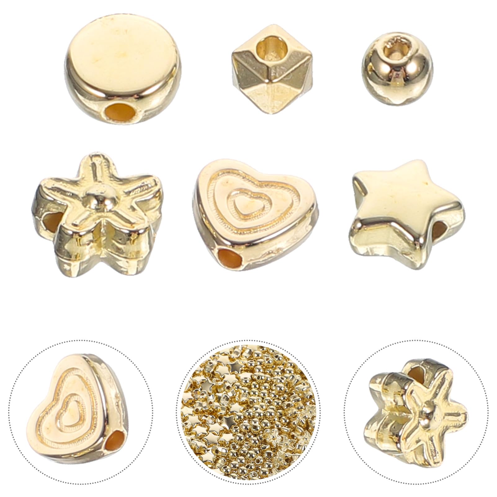 5 Juegos Suministros Para Hacer Joyas Diy Cuentas Sueltas Para Hacer Joyas Talón Beads for Bracelets Brazalete Cuentas Para Pulseras Pulsera De Cuentas Encantos 1200 Piezas * 5