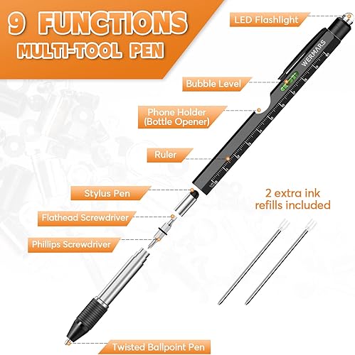 Miniatura 3 de Regalos navideños para hombres, regalos para hombres, bolígrafo multiherramienta 9 en 1, regalos de Navidad para papá de niños, regalo de cumpleaños
