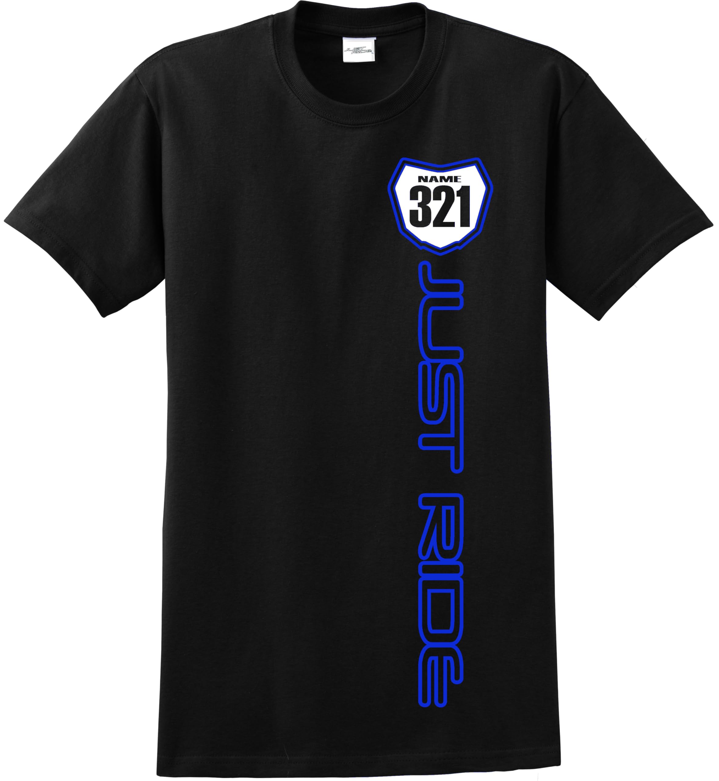 JUST RIDE Number Plate Shirt