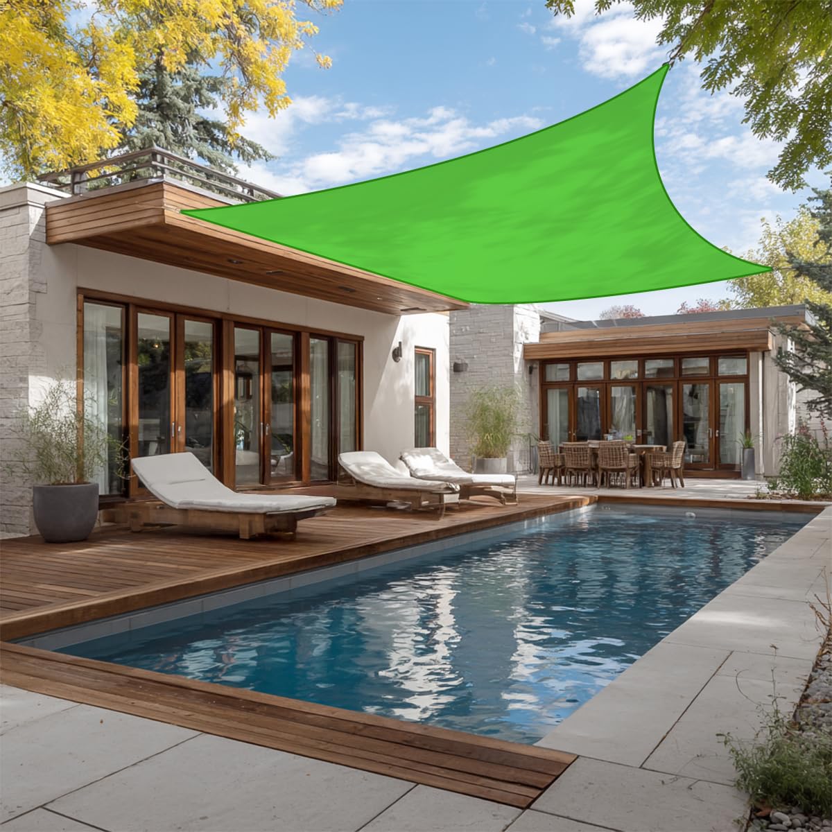 Green Bay Sun Shade Sail Awning Canopy UV Block Square Light Green 2x2m