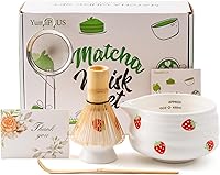 Vista 11 de Juego de 5 batidores de matcha para principiantes, cuenco de cerámica y batidor de bambú, accesorios japoneses de matcha, kit tradicional