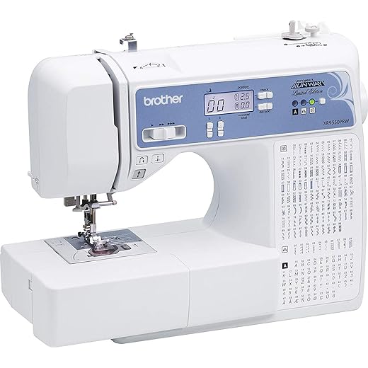 Brother Sewing and Quilting Machine, XR9550PRW, Project Runway, 165 Built-in Stitches, LCD Display, Wide Table, 8 Included Sewing Feet