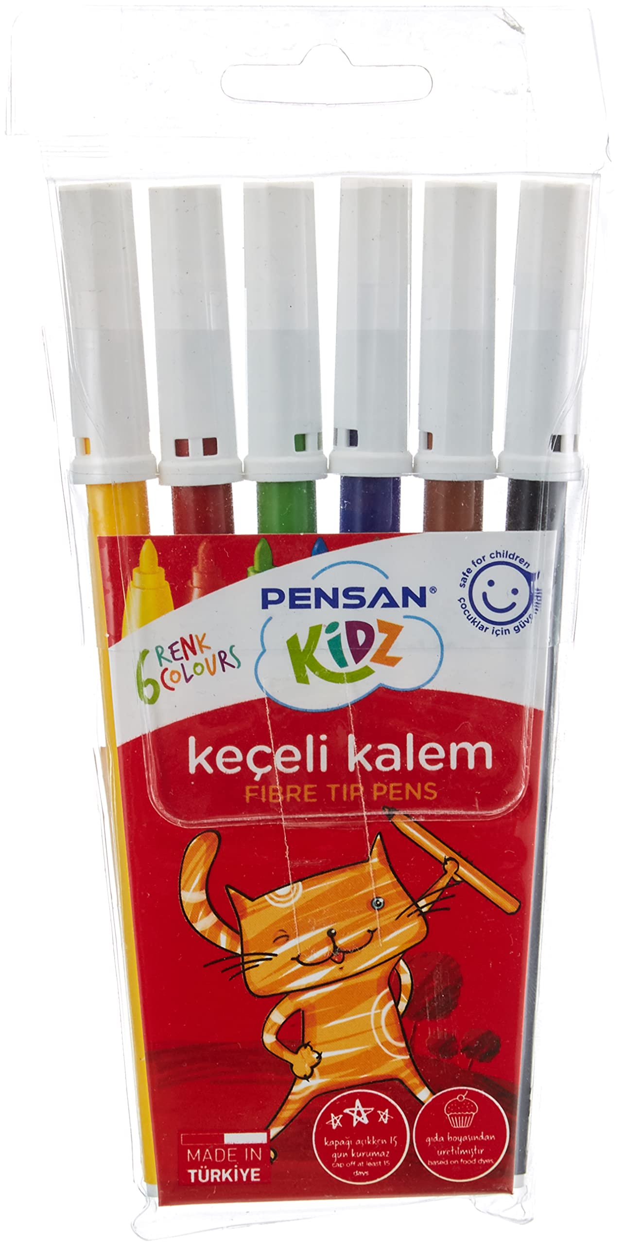 Pensan Kidz Keçeli Boya Kalemi 6 Renk - PE34000KK6R