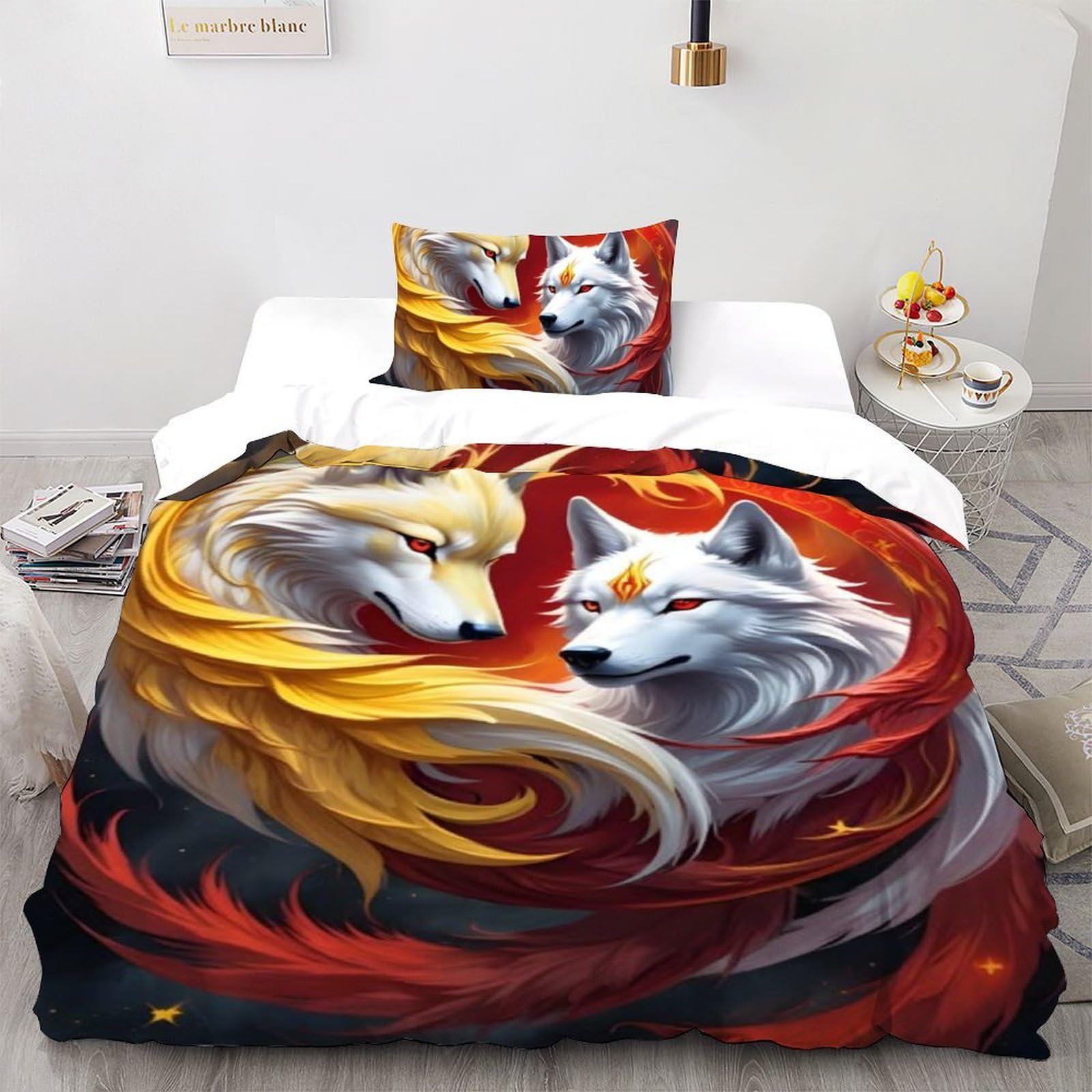 Housse de couette animaux Le Loup d'or pour offrir de douces nuits