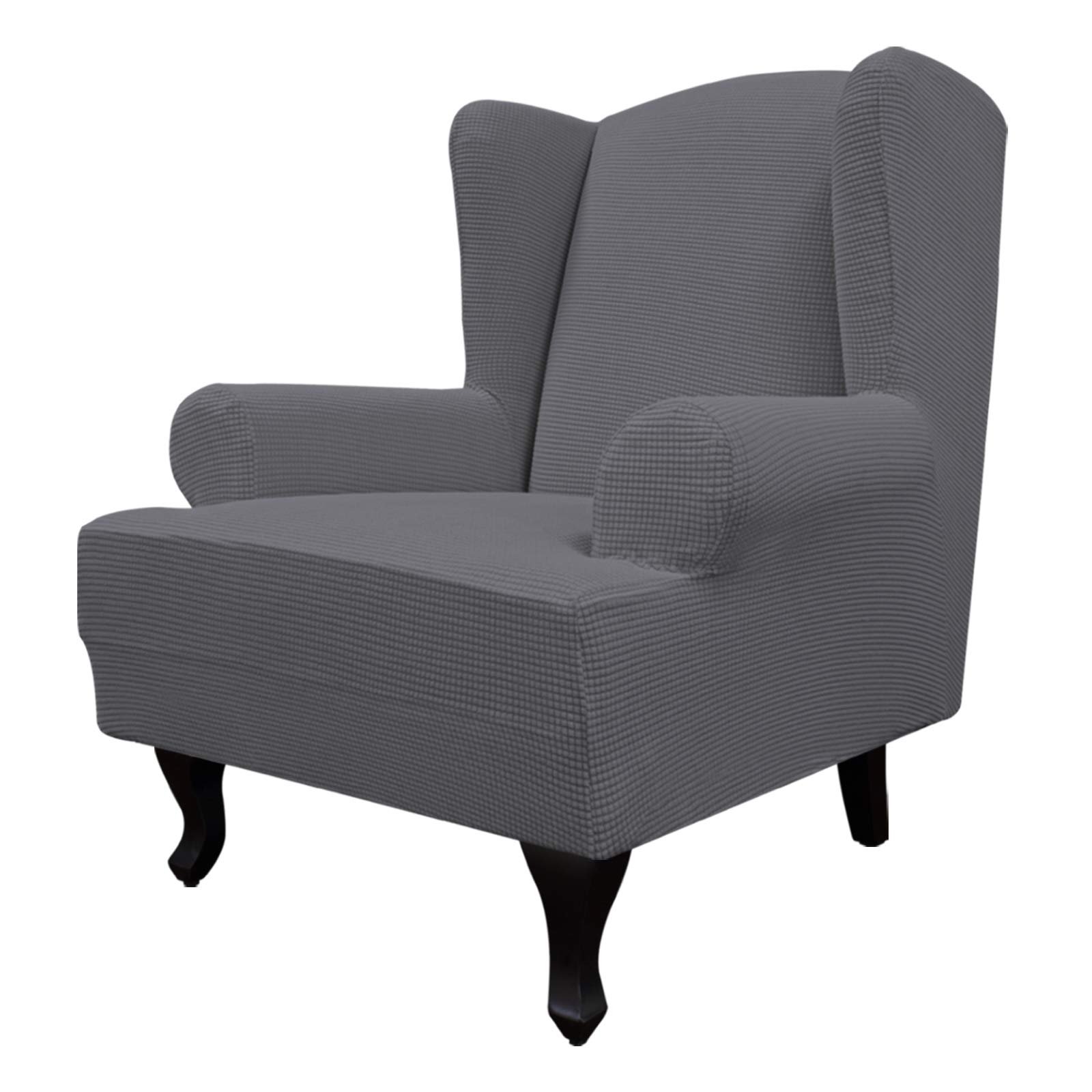 Easy-Going Stretch Large Wingback Chair Sofa Slipcover Gray