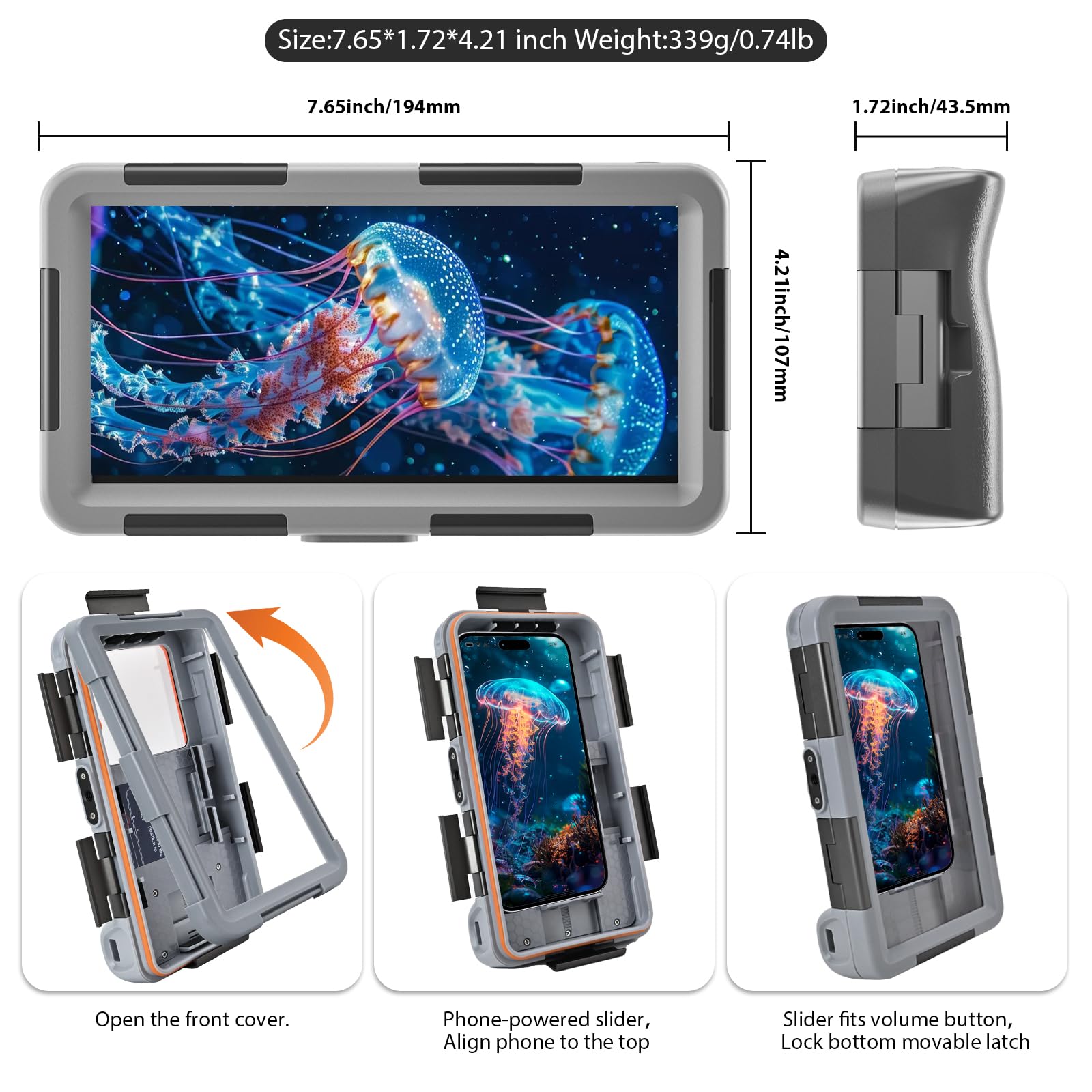 Funda de teléfono subacuática IP68 mejorada para esnórquel, funda impermeable para teléfono | Funda profesional de buceo diseñada para iPhone 7-17 Pro Max/Pro/Plus/Mini, SE 2/3, fotos y videos submarinos