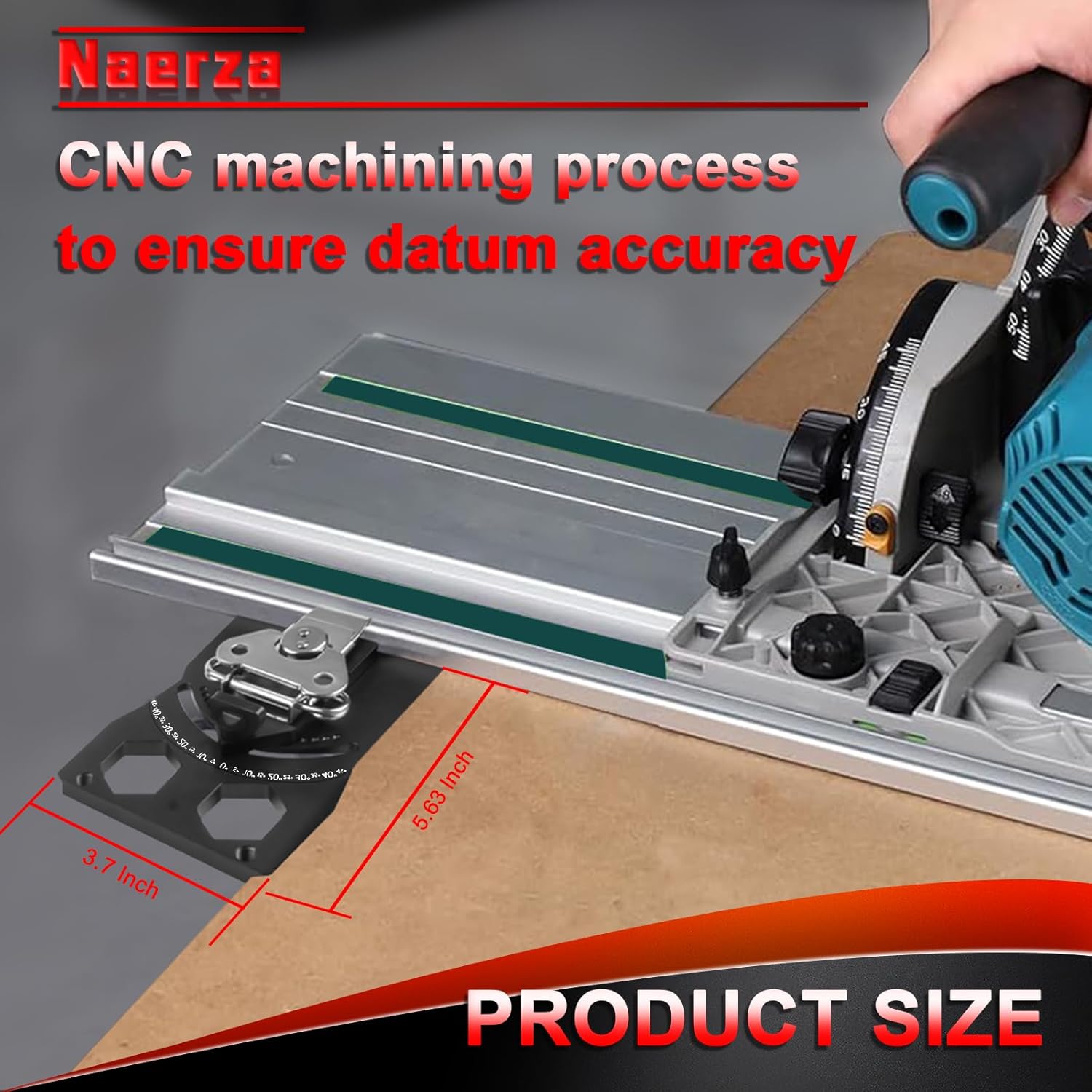 Update Track Saw Square - Adjustable Angle with 0° to 90° Right Angle Protractor for Stable cuts | for Festool, Makita, Milwaukee, Triton, Wen | CNC Machining Processes