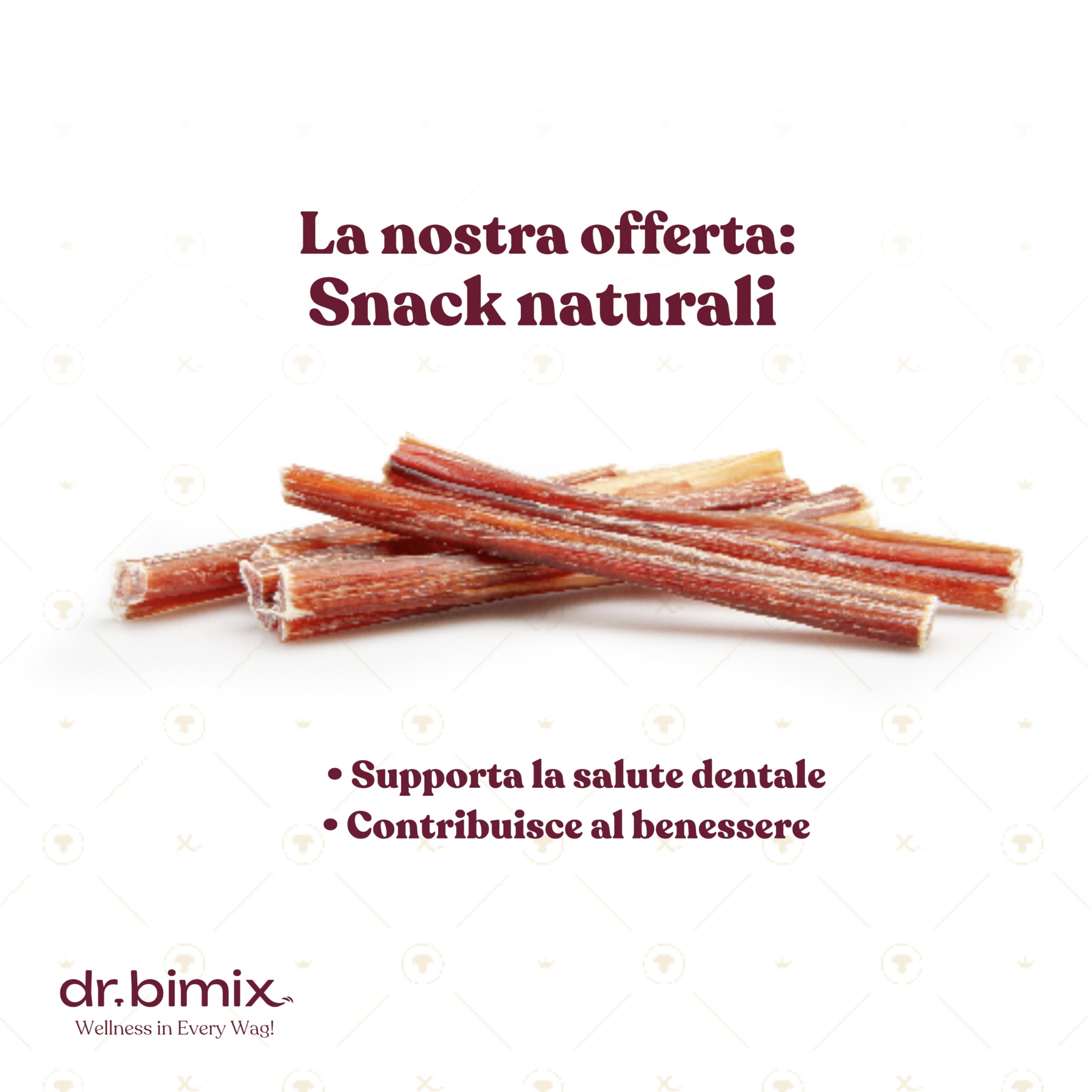 Bastoncini per Cani di Nervi di Toro | Snack Naturale Disidratato | Salute Dentale e Benessere | Alta Durezza | Senza Additivi - 450g (20 pezzi)
