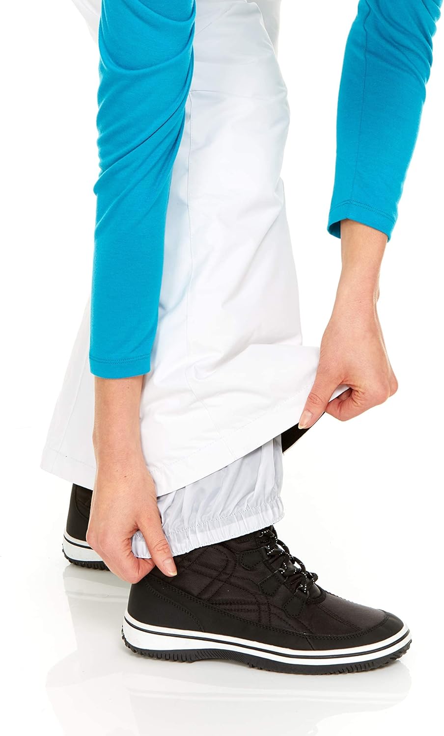 Swiss Alps Womens Water Resistant Breathable Ski Bib Pants with Pocket - Image 6