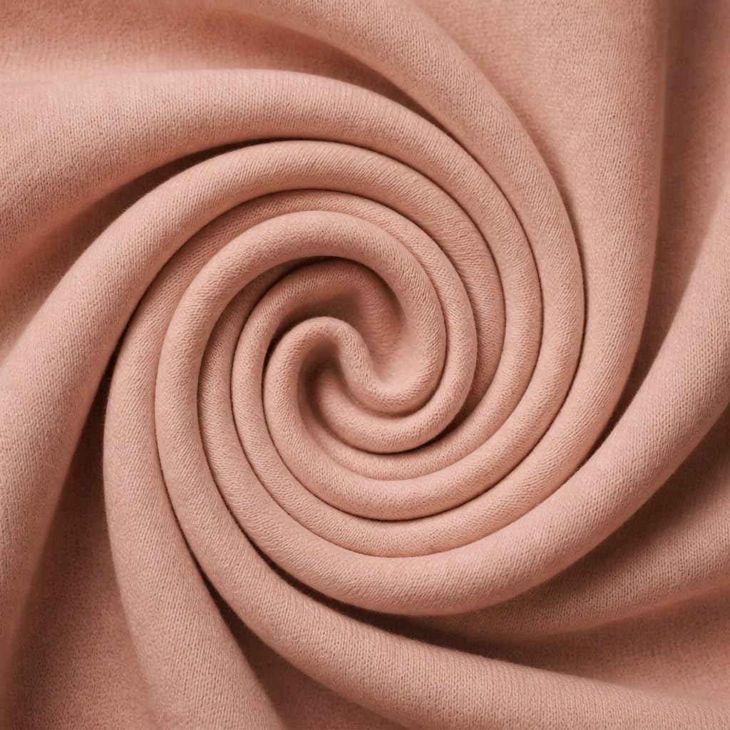 Soimoi Tela de felpa de algodón, 142 cm de ancho, 350 g/m², tacto suave, transpirable, lavable a máquina. Tejido de punto para sudaderas con capucha, sudaderas, mantas, bufandas, gorros