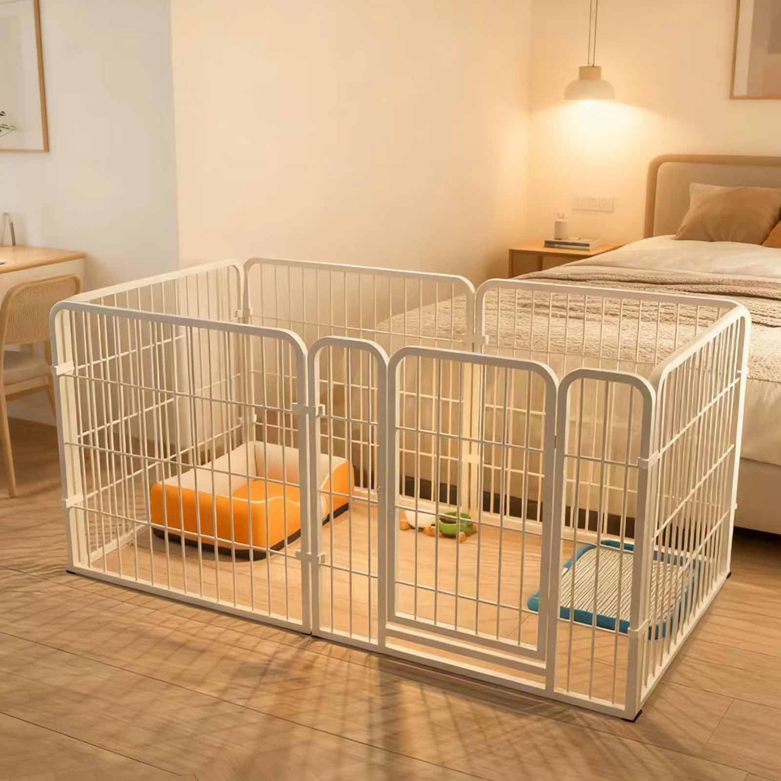 Amazon | WMDY YGJ 犬ケージ ペットサークル 6枚パネル ドア付き