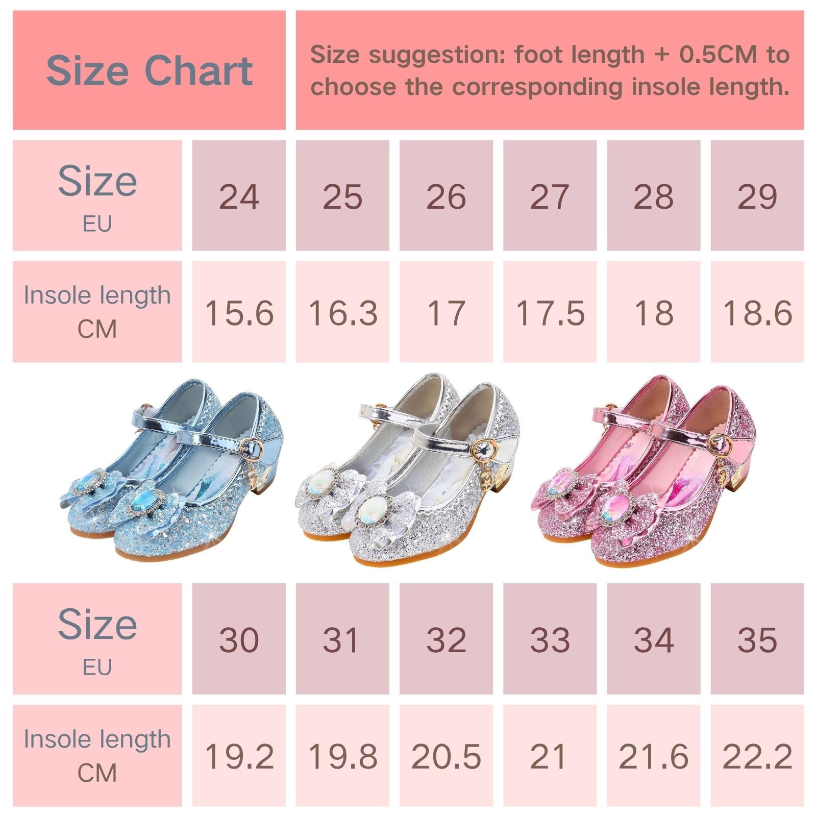Basket Enfant Fille Princesse Elsa Chaussures Danse Paillettes Costume Princesse Cosplay Noël (D1-Blue, 28)